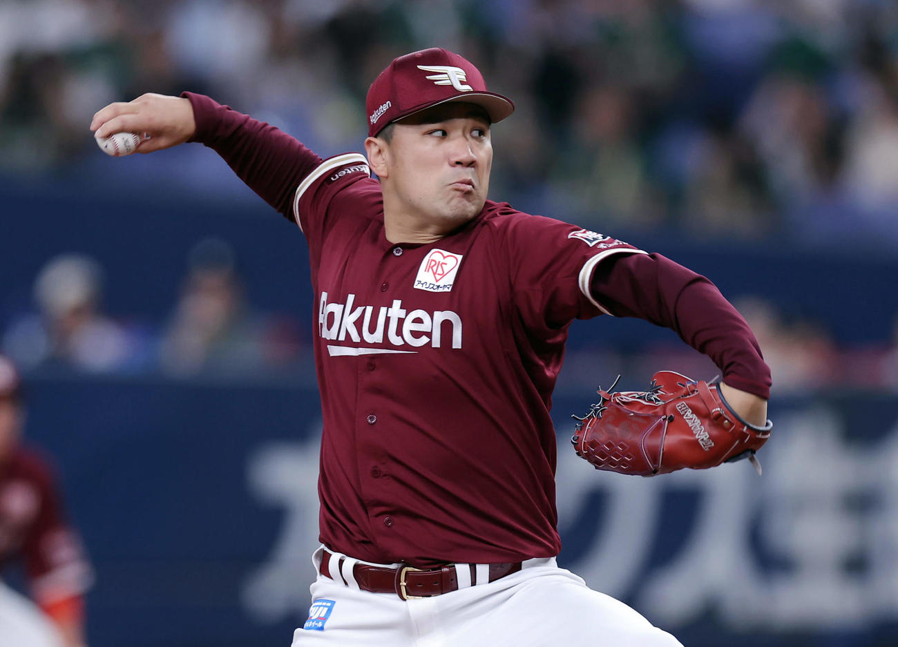 オリックス対楽天　力投する楽天先発の田中将（撮影・前田充）