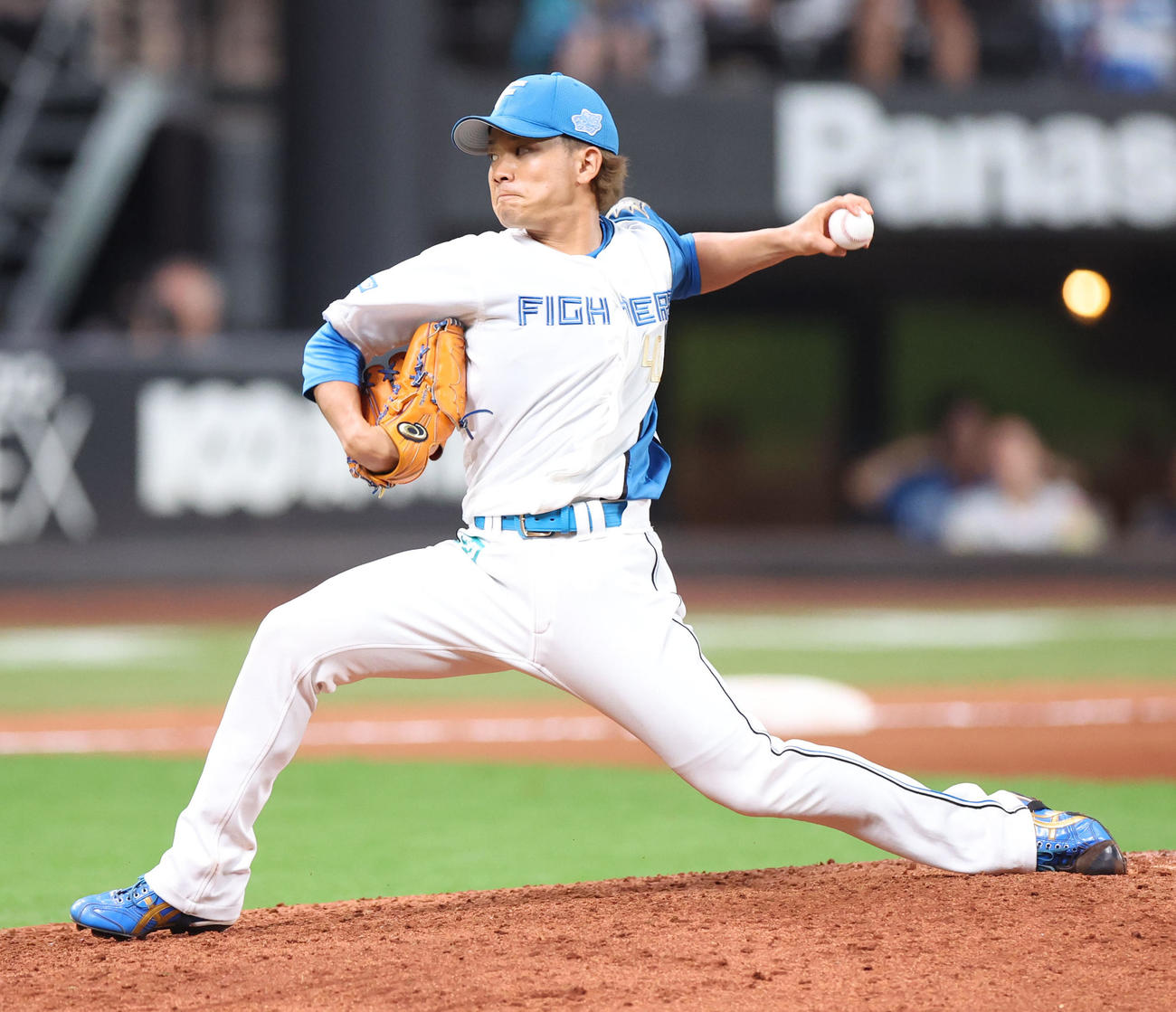 日本ハム対ソフトバンク　日本ハム5番手の福田俊（撮影・佐藤翔太）