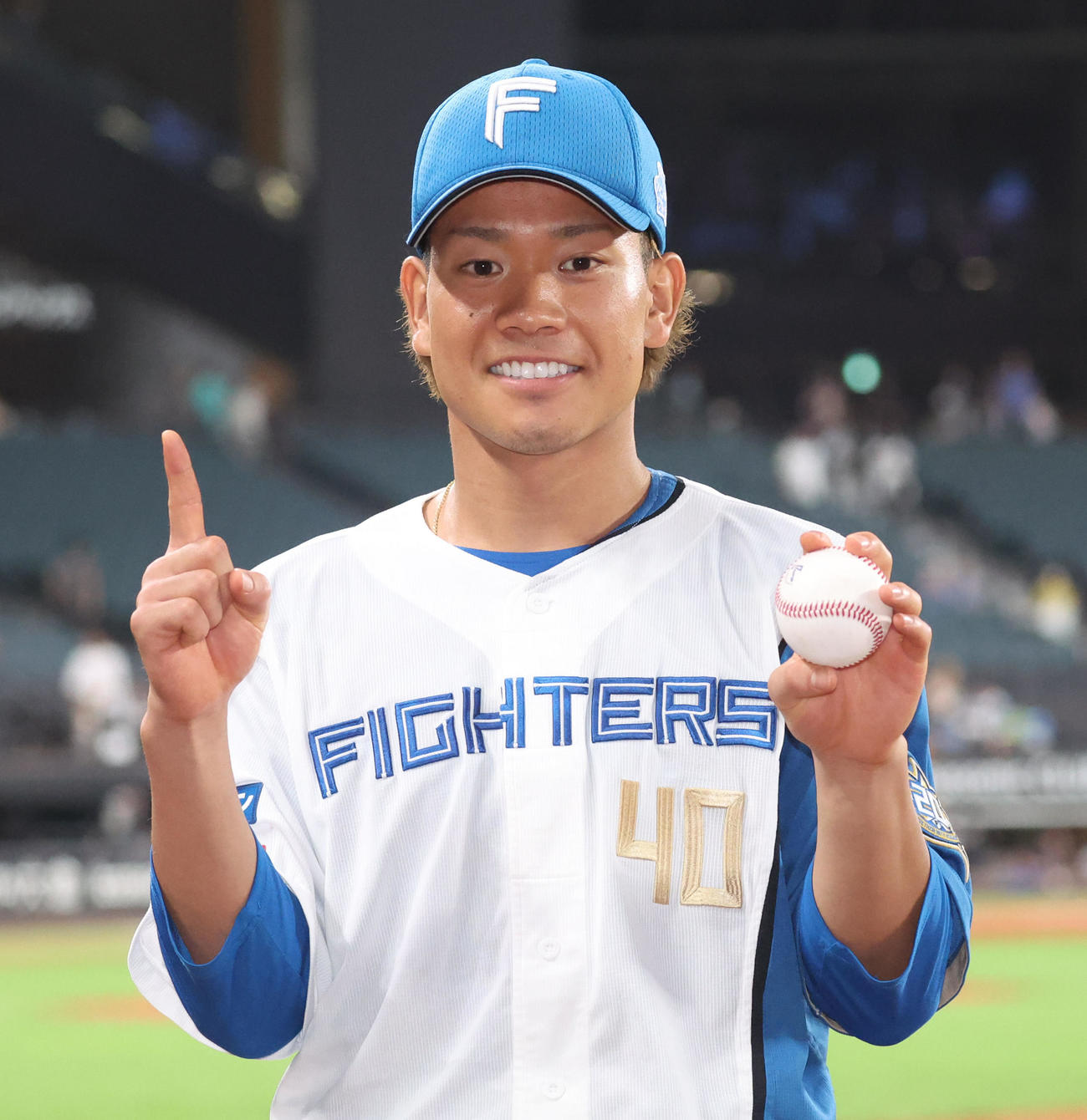 プロ初勝利を挙げた日本ハム福田俊（撮影・佐藤翔太）
