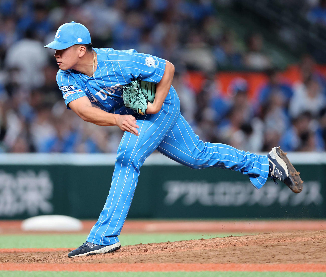 西武対オリックス　力投する西武2番手のボー・タカハシ（撮影・鈴木正人）