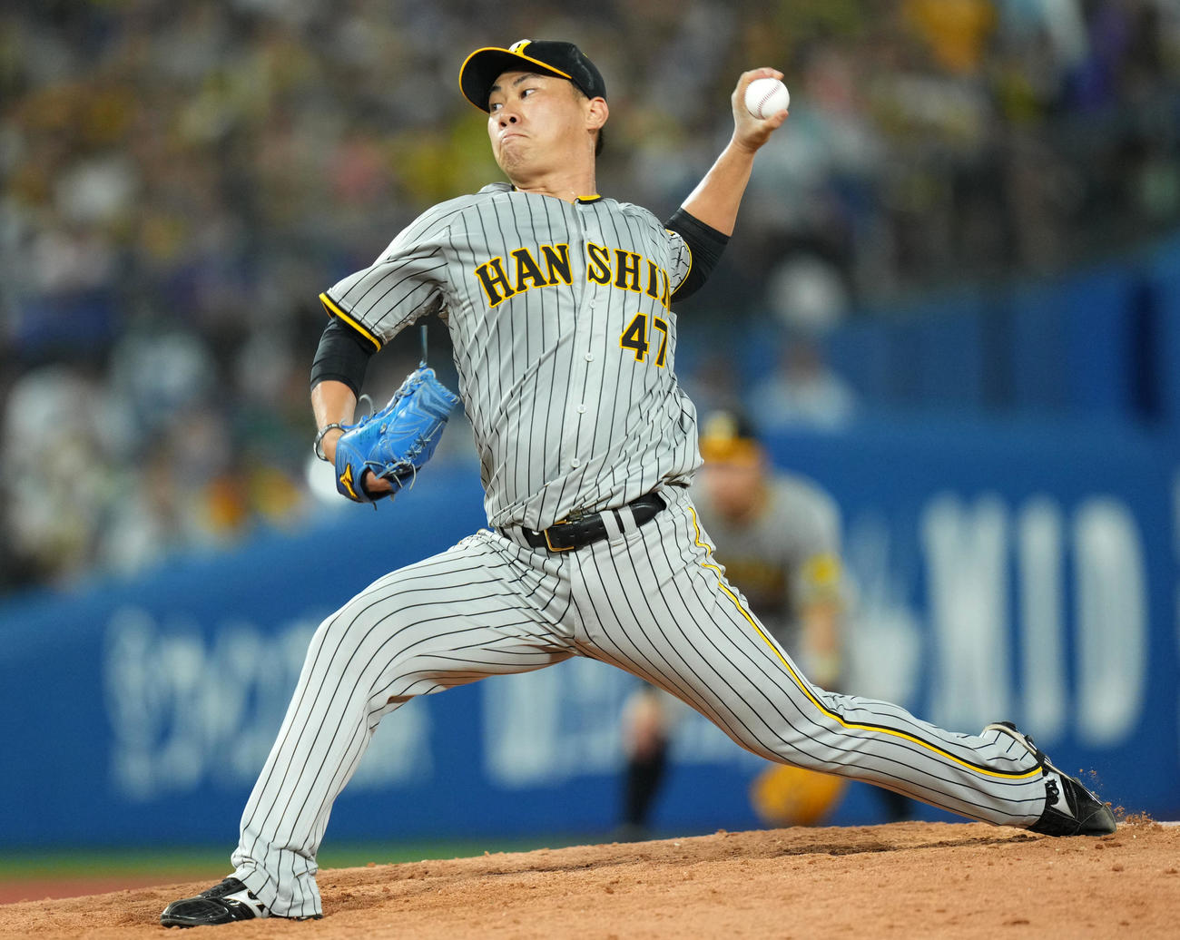 DeNA対阪神　7回裏から登板した阪神桐敷（撮影・横山健太）