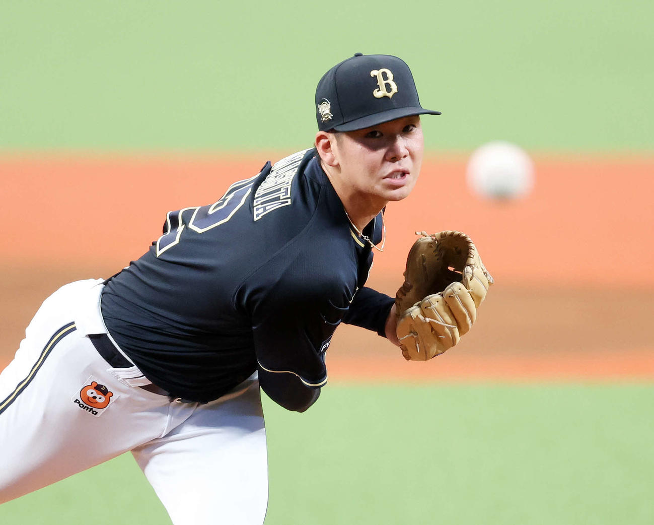 西武対オリックス　オリックス山下は7回途中1失点で、今季9勝目を挙げる（撮影・鈴木正人）
