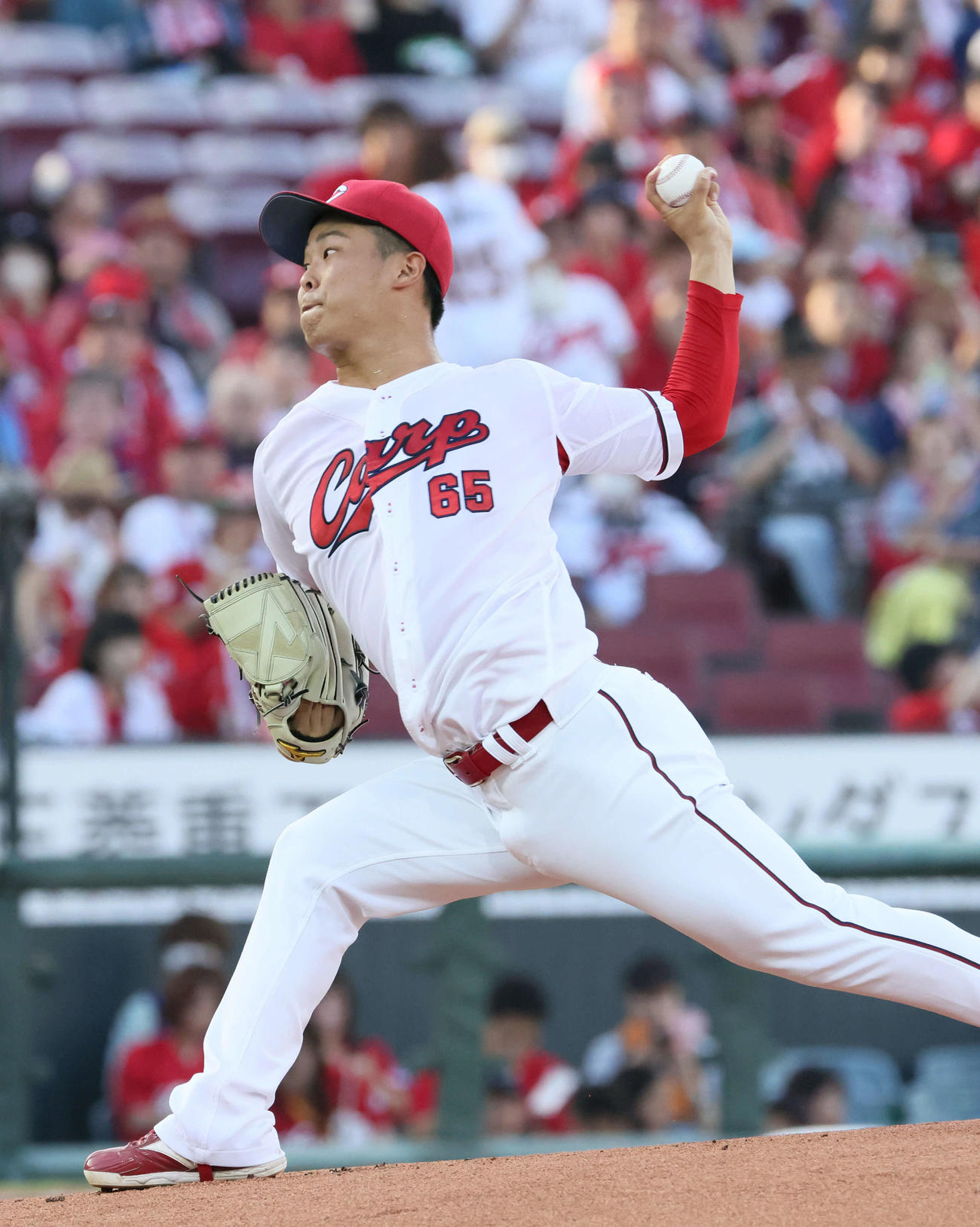 広島対巨人　広島先発の玉村（撮影・加藤孝規）