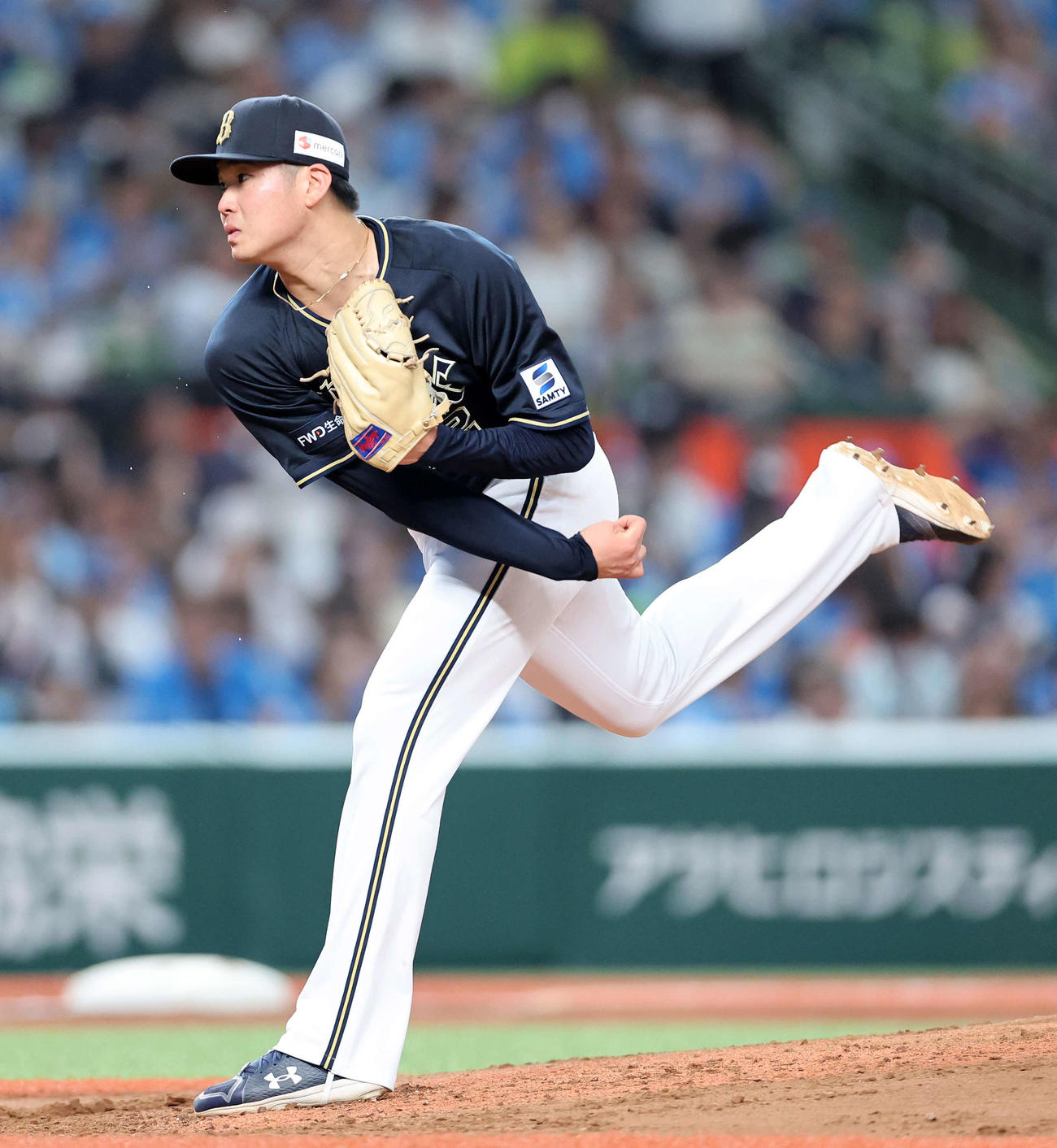 西武対オリックス　力投するオリックス先発の山下（撮影・鈴木正人）