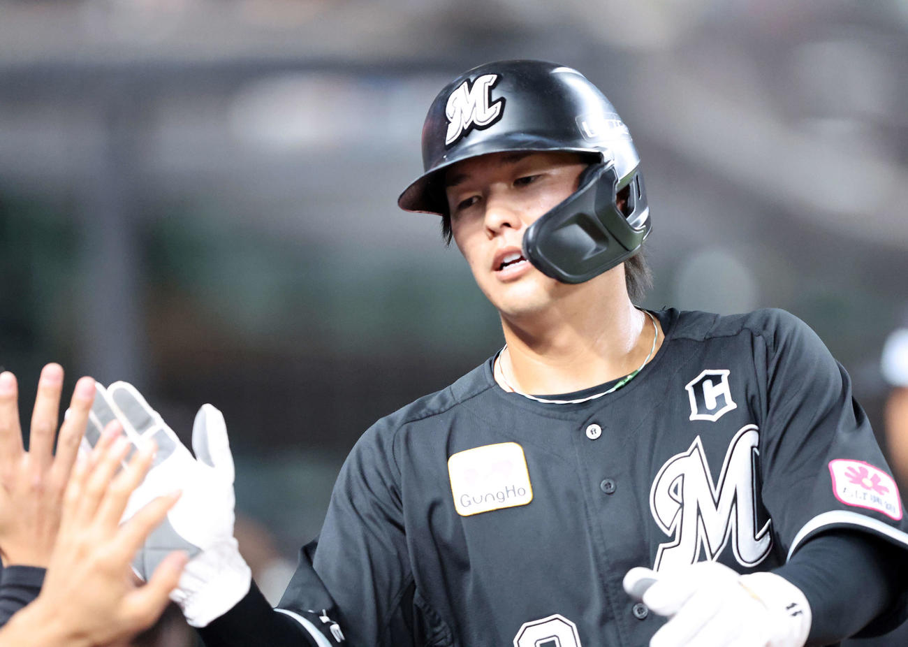 ロッテ中村奨吾（2023年7月撮影）