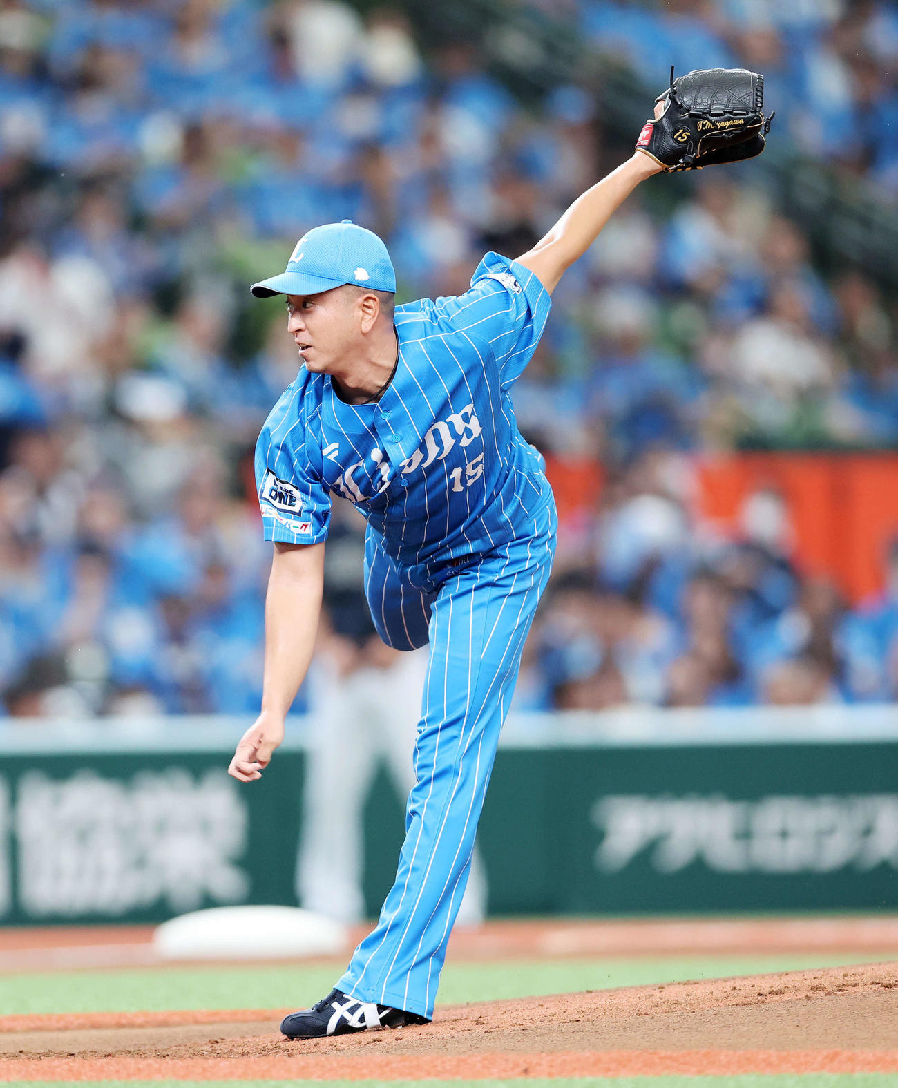 西武対オリックス　力投する西武先発の宮川（撮影・鈴木正人）