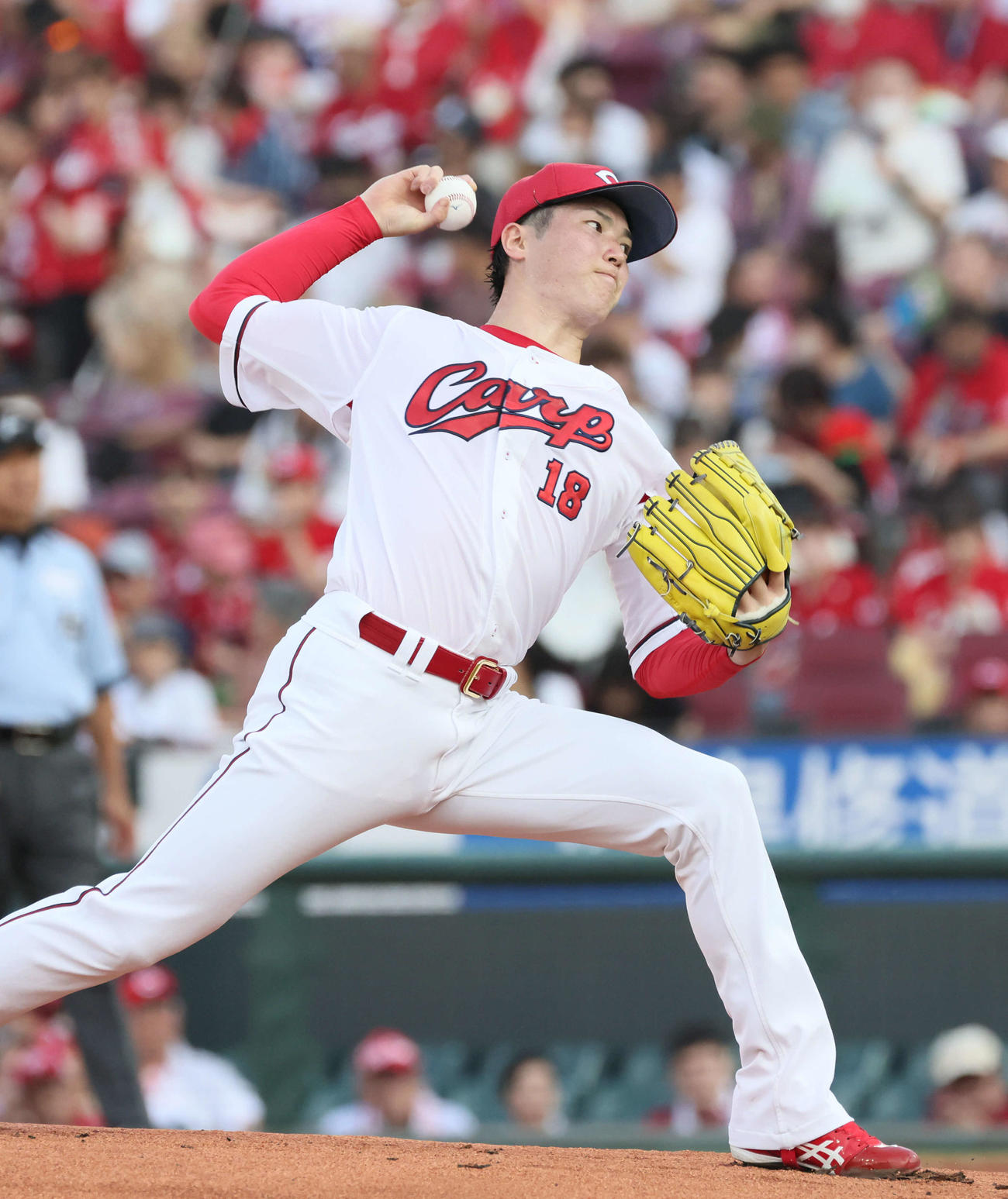 広島森下暢仁（23年7月22日撮影）