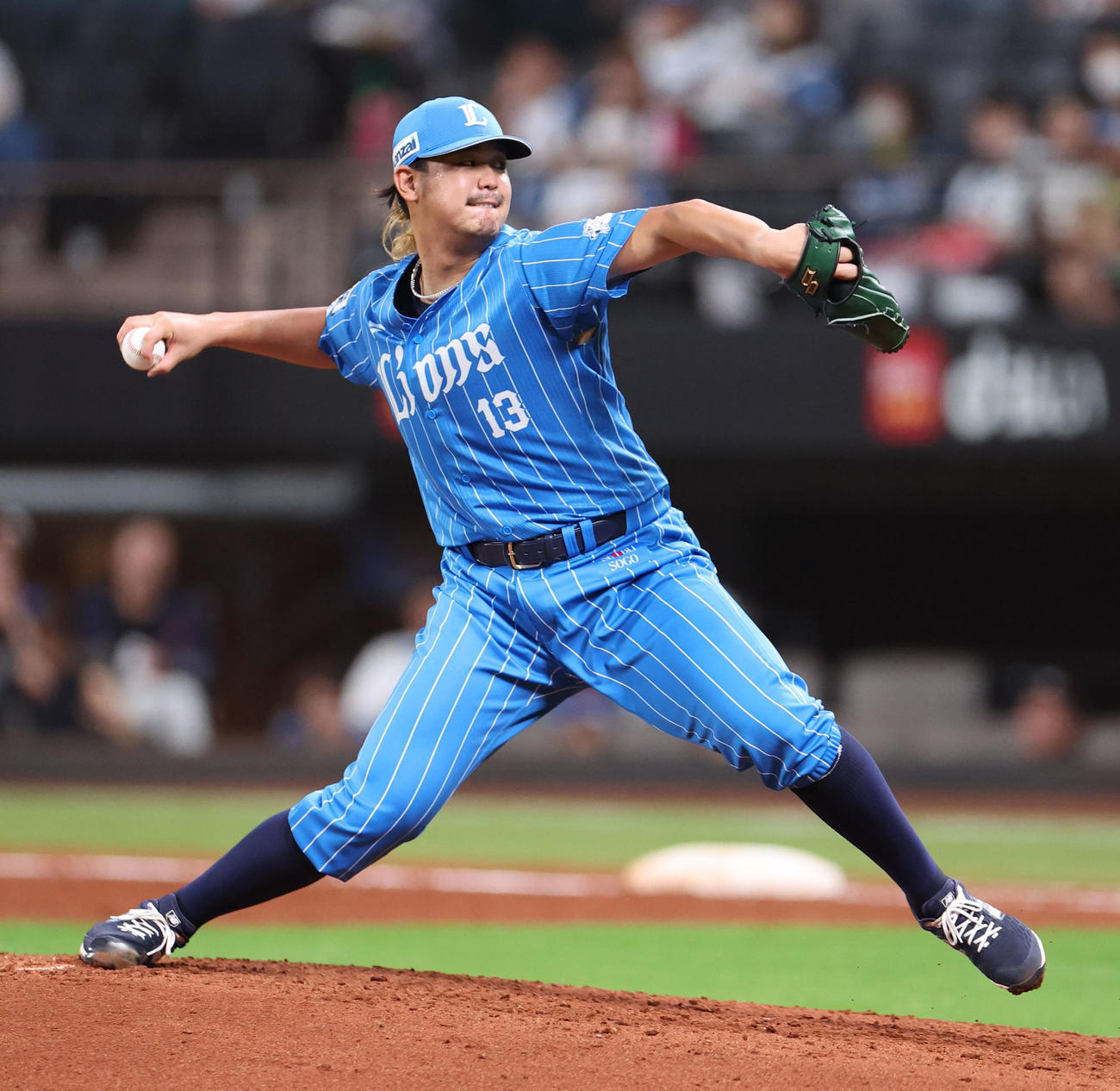 日本ハム対西武　西武先発の高橋（撮影・佐藤翔太）