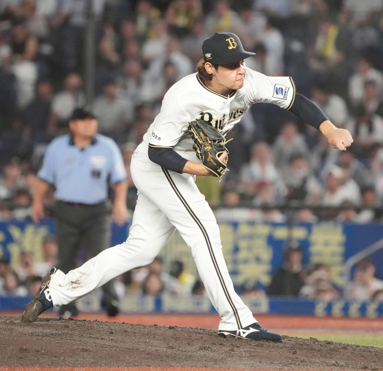 ロッテ対オリックス　オリックス先発の宮城（撮影・小沢裕）