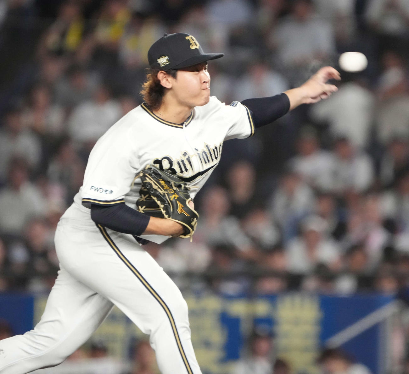 ロッテ対オリックス　オリックス先発の宮城（撮影・小沢裕）