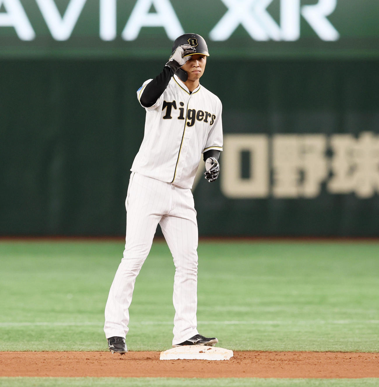 巨人対阪神　7回表阪神無死二塁、ノイジーの代走は島田（撮影・加藤哉）