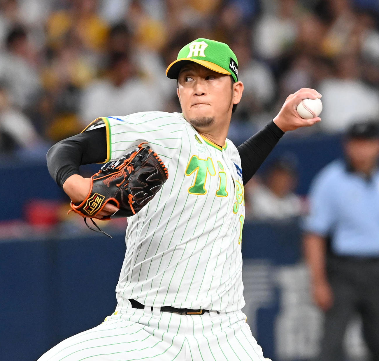 阪神対ヤクルト　8回表を打者3人で仕留めた岩貞（撮影・前岡正明）