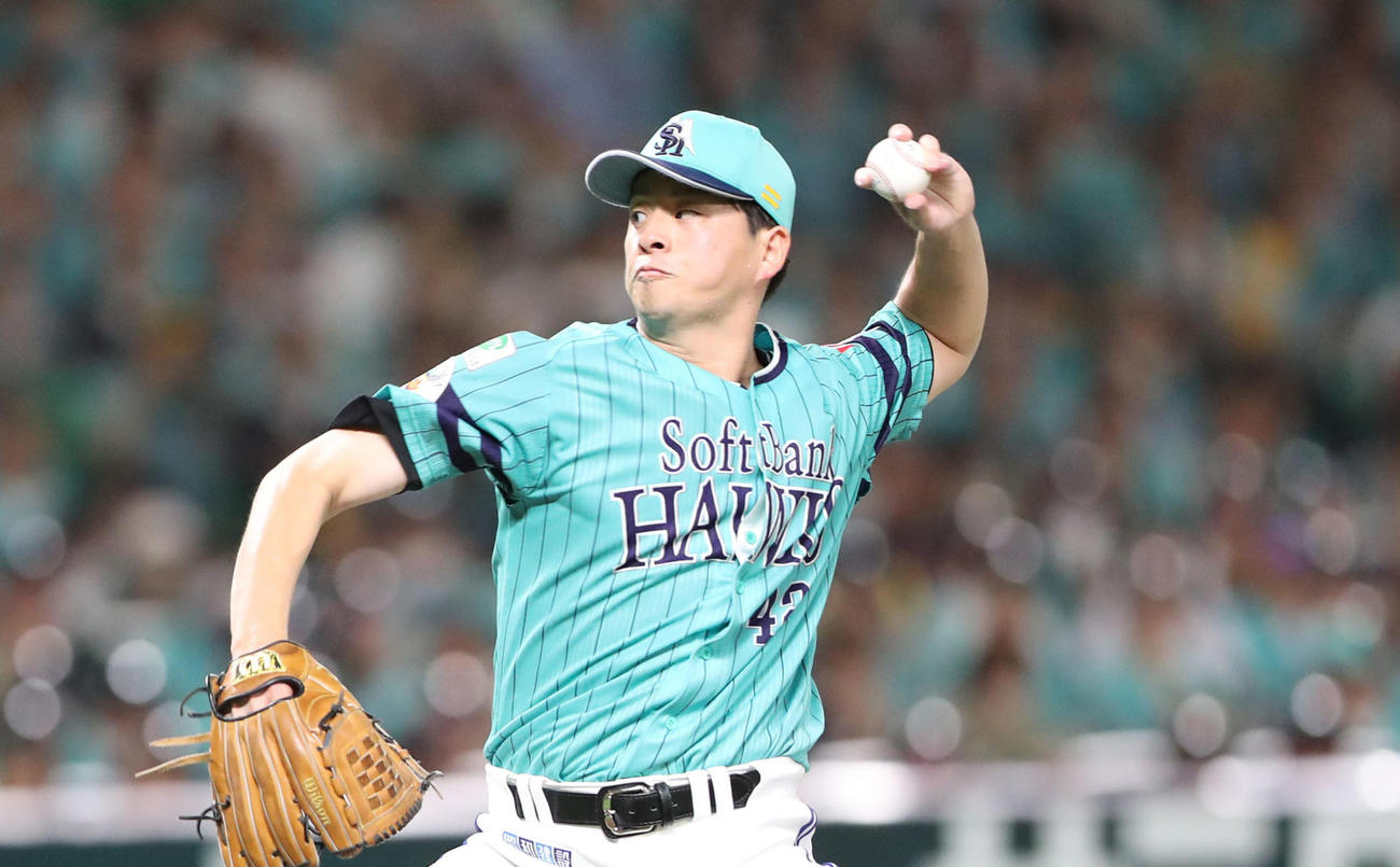 ソフトバンク大関友久（23年7月撮影）