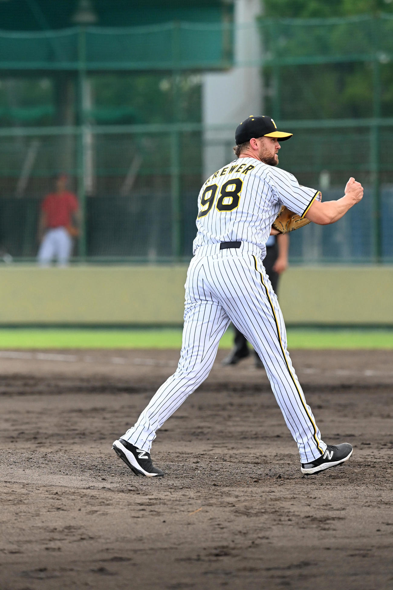 阪神対広島　コルテン・ブルワー連続12ー12（撮影・前岡正明）