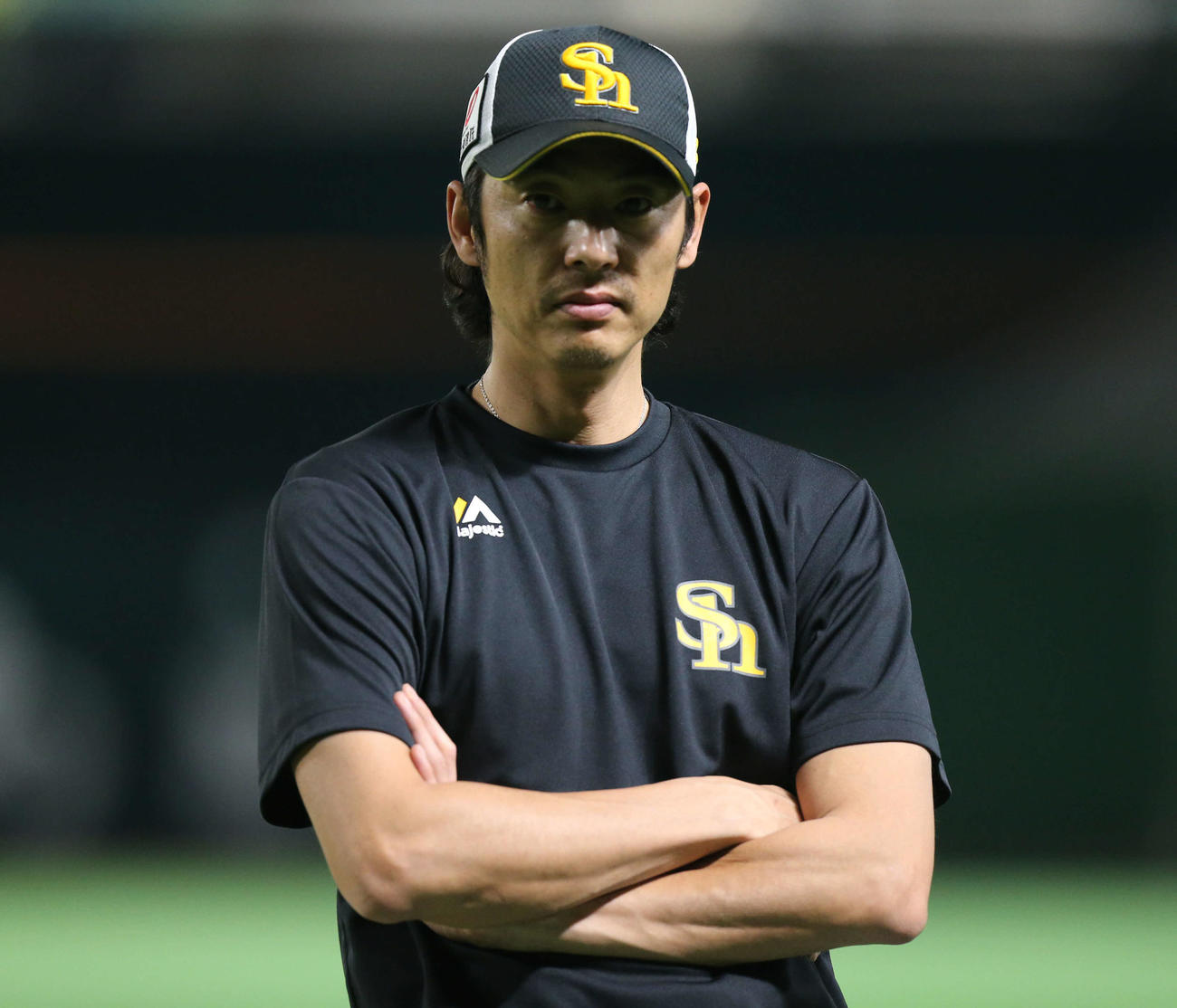 投手陣に活を入れた斉藤和投手コーチ（2023年5月29日撮影）
