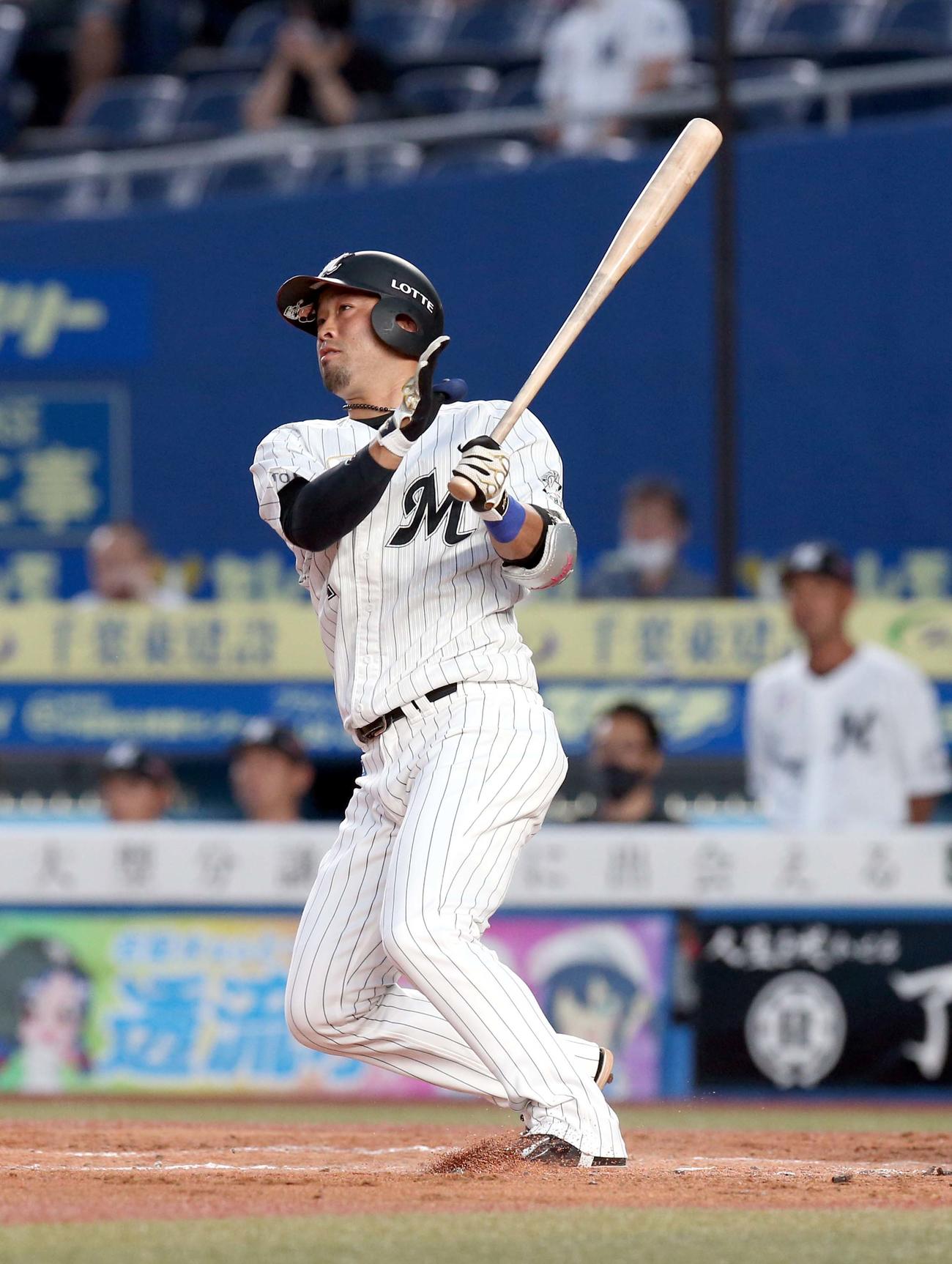 ロッテ時代の清田育宏（2020年8月撮影）