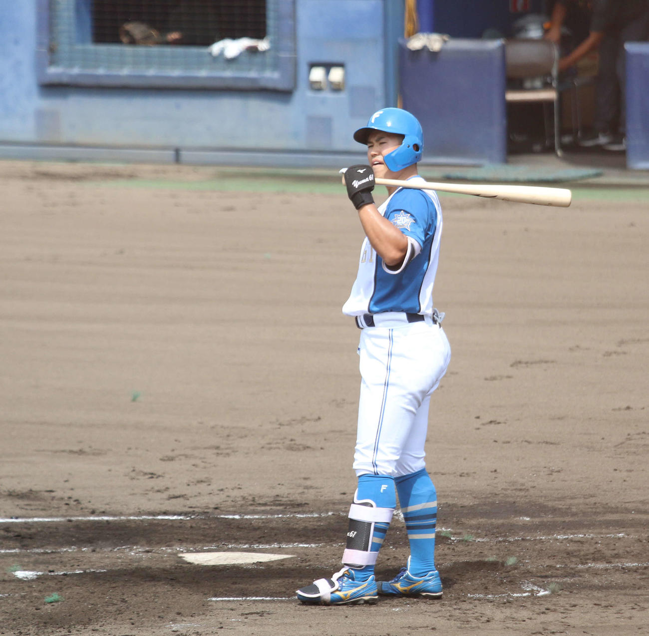 日本ハム対巨人　4番右翼でフル出場した日本ハム今川は4打数1安打（1本塁打）2打点（撮影・木下大輔）