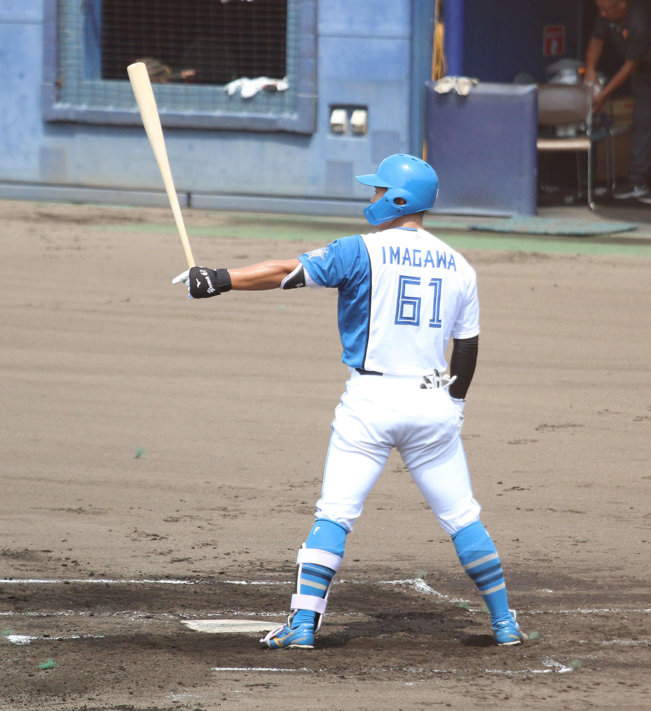 日本ハム対巨人　4番右翼でフル出場した日本ハム今川は4打数1安打（1本塁打）2打点（撮影・木下大輔）
