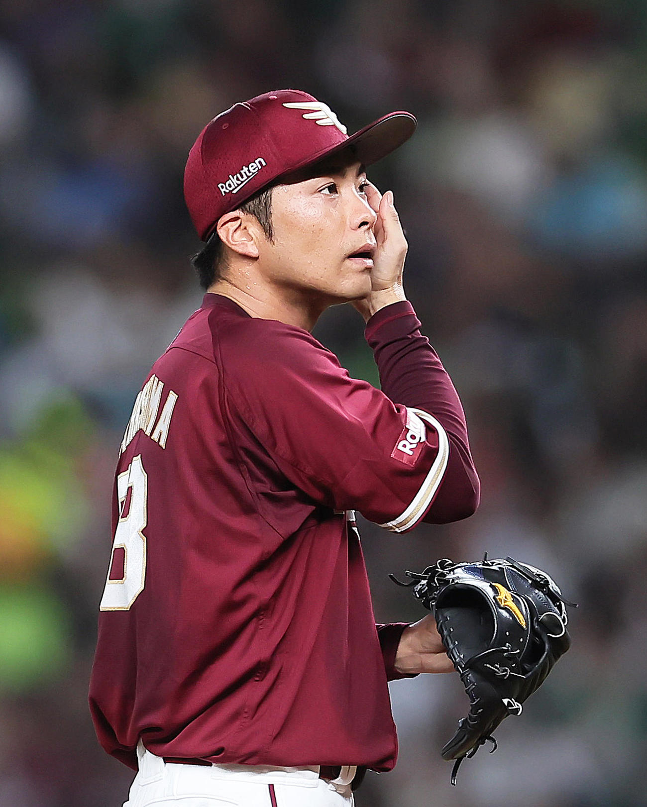 西武対楽天　2回に4点を失った楽天辛島（撮影・足立雅史）