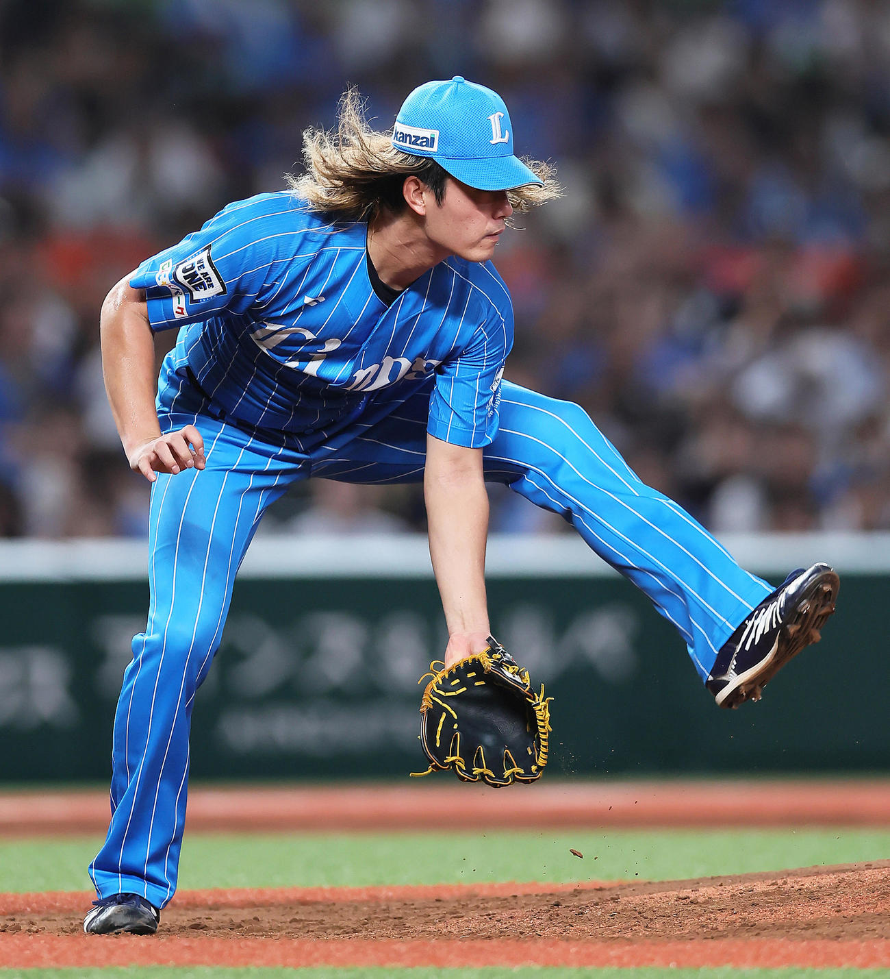西武対楽天　5回表楽天2死、太田に中前打を浴びる今井（撮影・足立雅史）