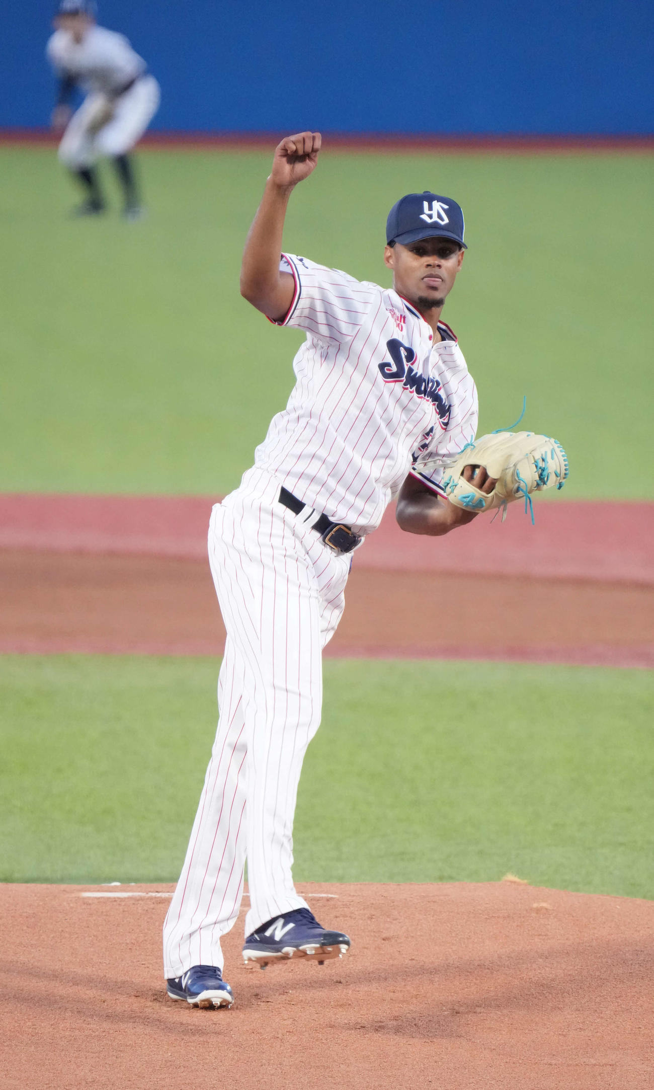 ヤクルト対DeNA、ヤクルト先発のロドリゲス（撮影・小沢裕）