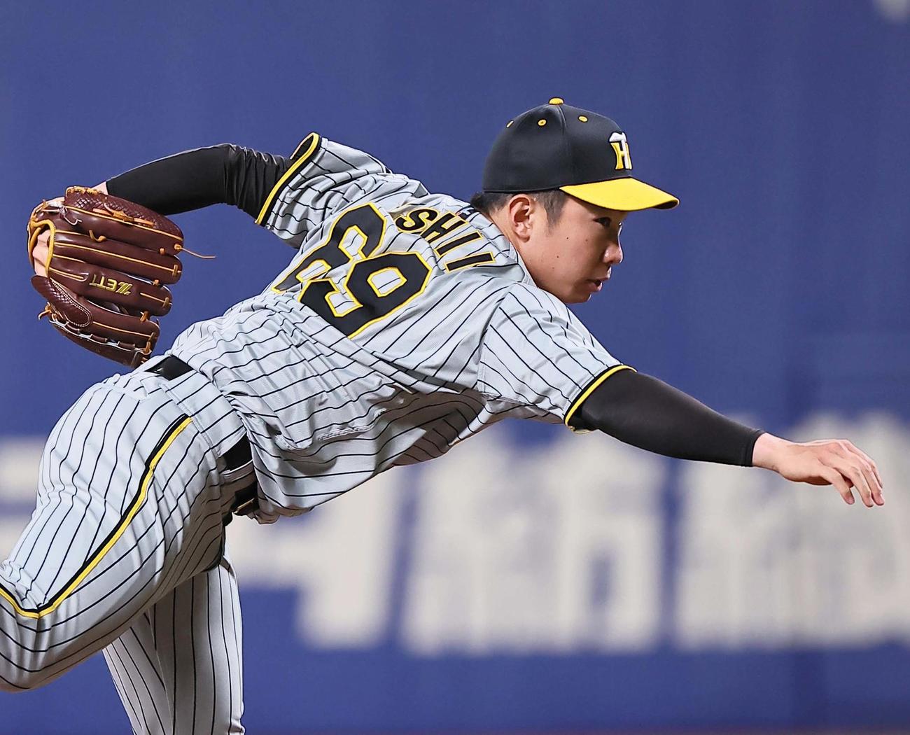 3日のウエスタン中日戦で4回に登板し1イニングを無失点に抑えた石井大智