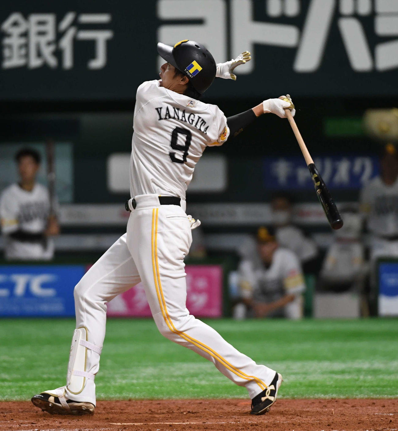 2020年7月28日、西武戦の3回、柳田悠岐は右越えに通算1000本安打を放つ