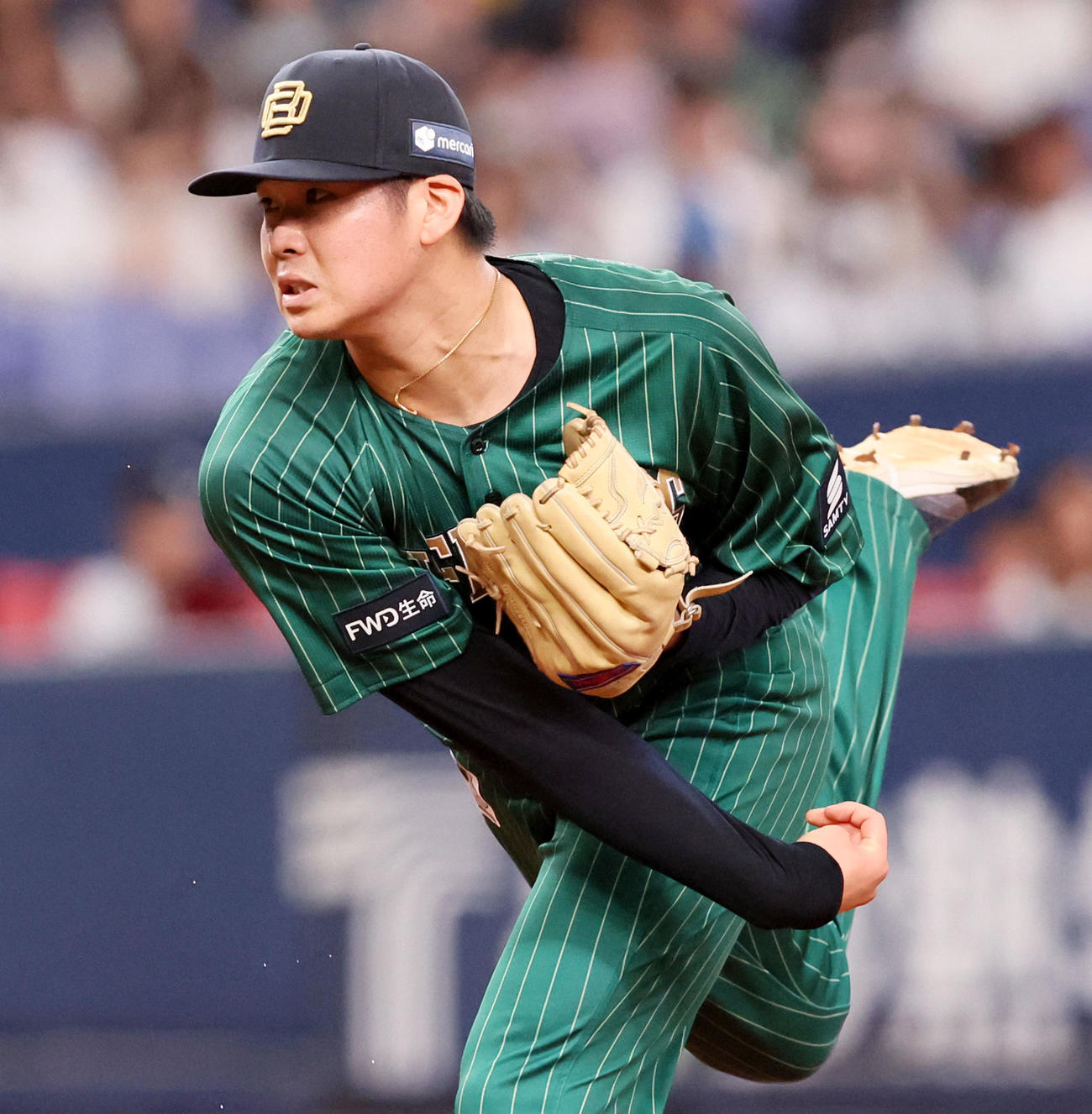 オリックス対日本ハム　日本ハム戦に先発する山下（撮影・加藤哉）