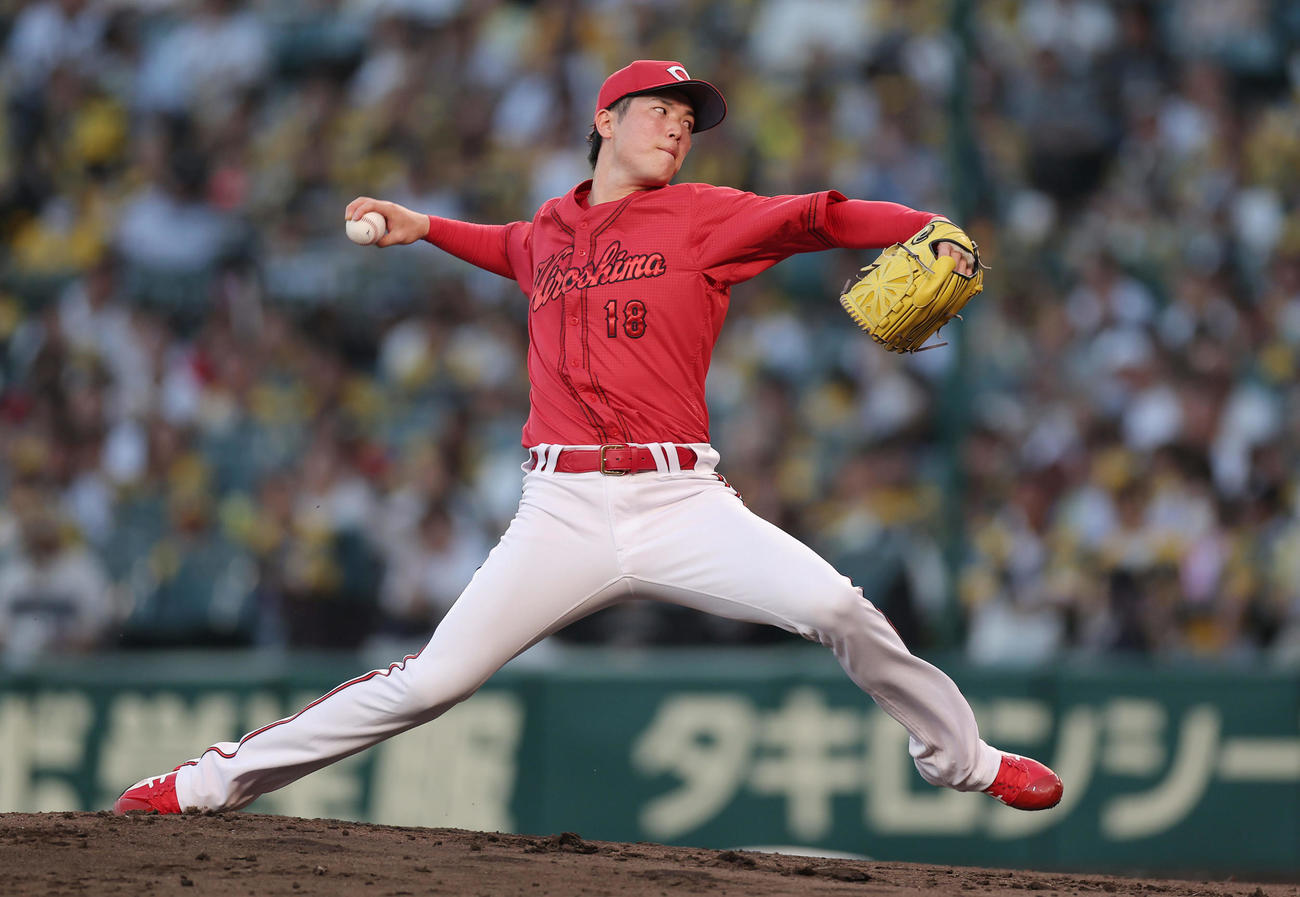 広島森下暢仁（2023年7月29日撮影）