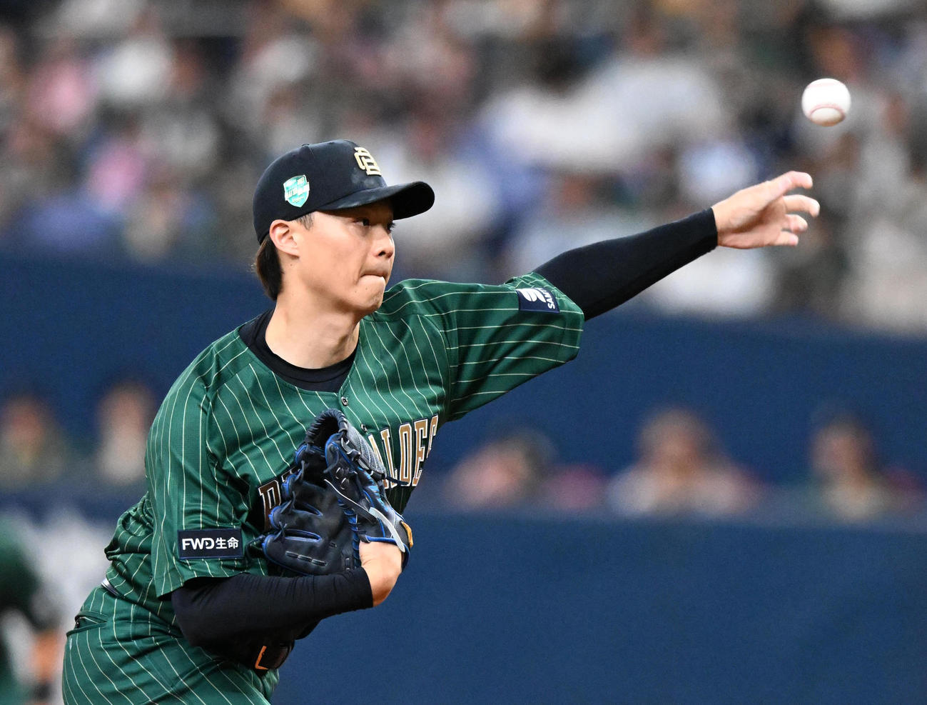 オリックス対日本ハム　オリックス先発の山崎福（撮影・前岡正明）