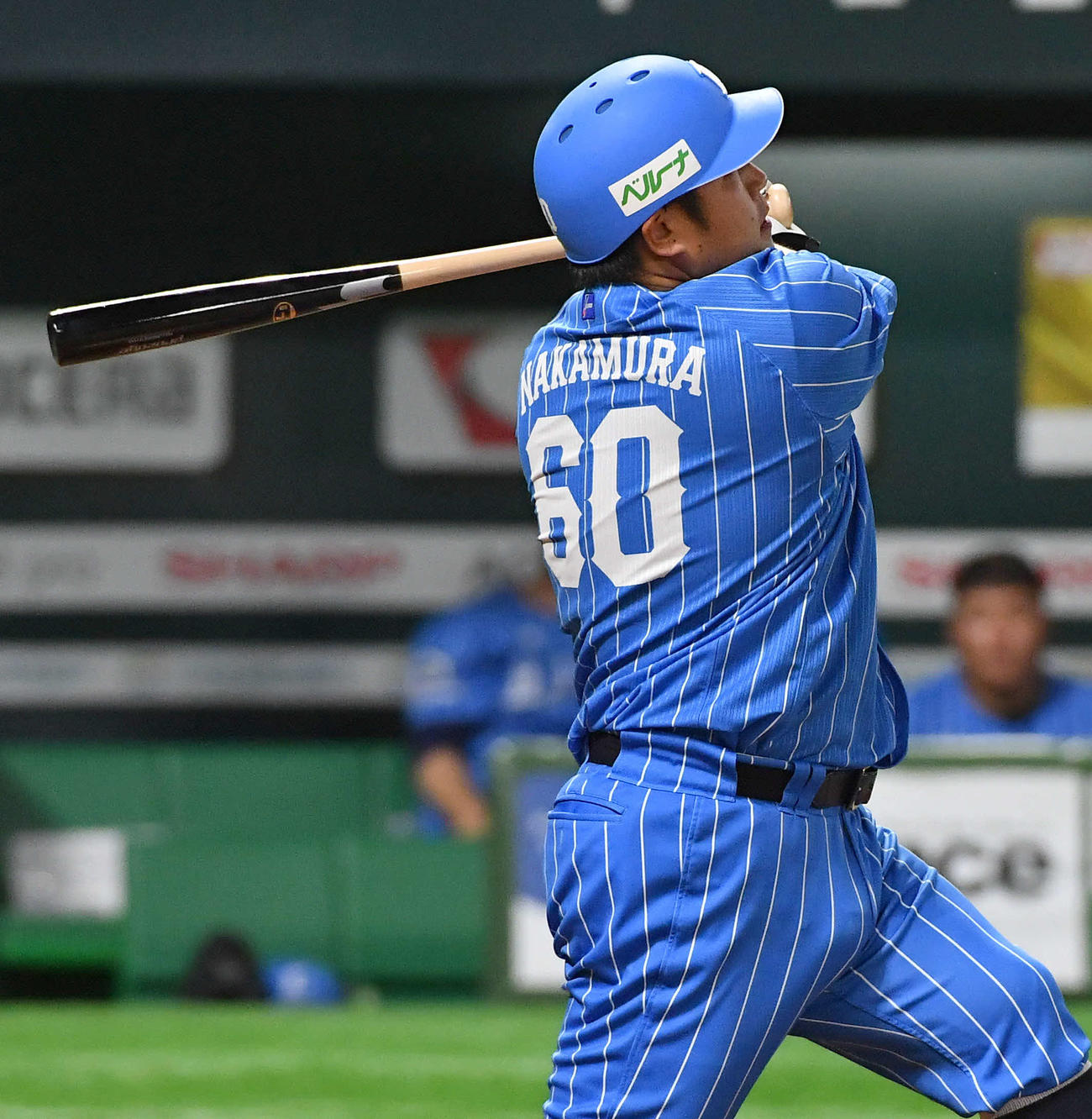 ソフトバンク対西武　4回表西武2死、中村は同点左越え本塁打を放つ（撮影・岩下翔太）