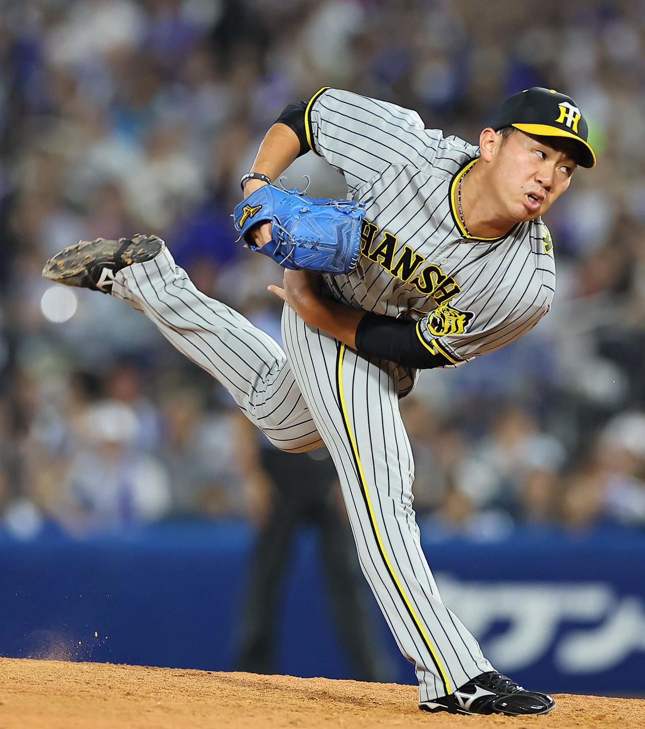 DeNA対阪神　阪神2番手の桐敷（撮影・上田博志）