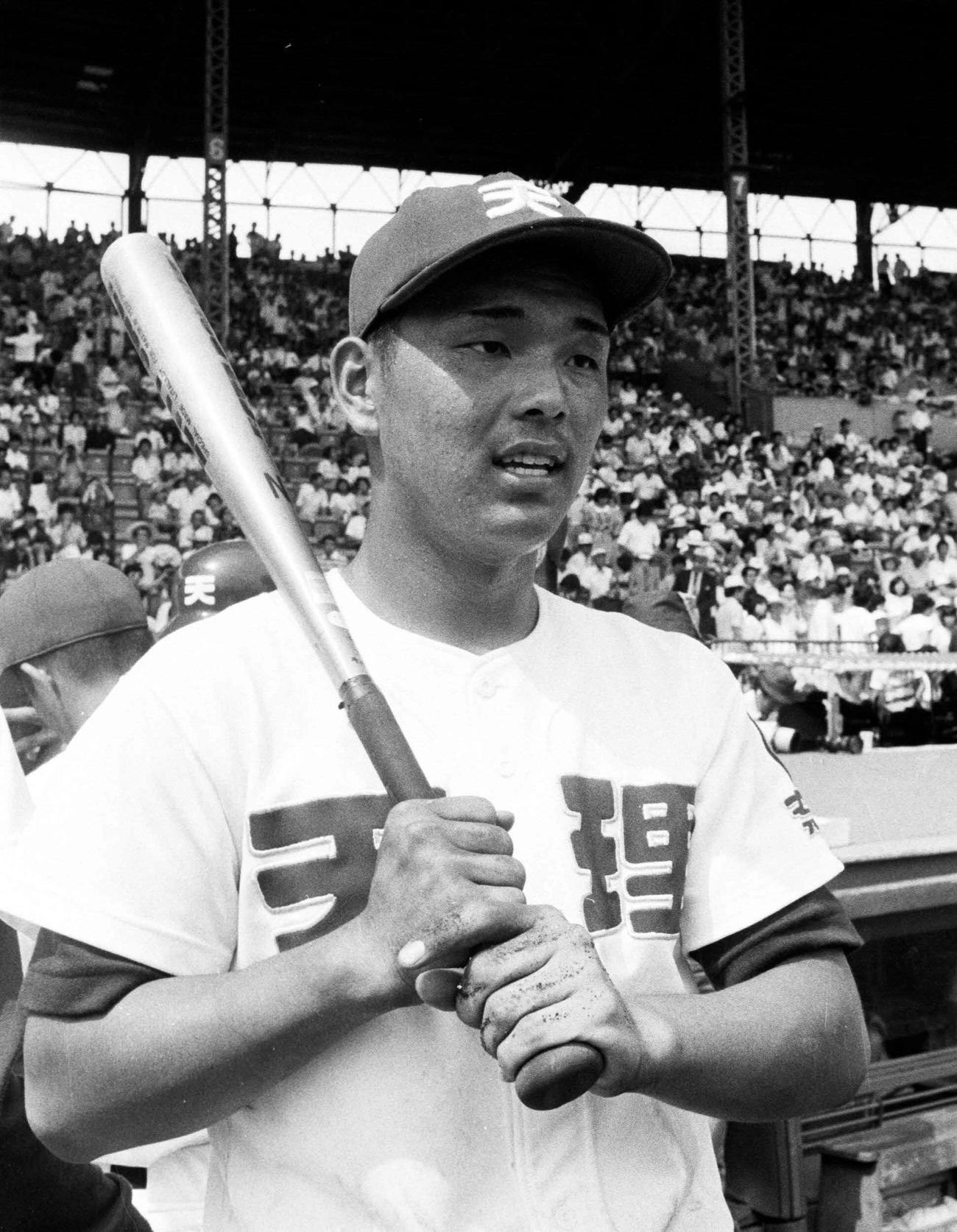 80年8月、全国高校野球選手権に出場した天理時代の藤本監督