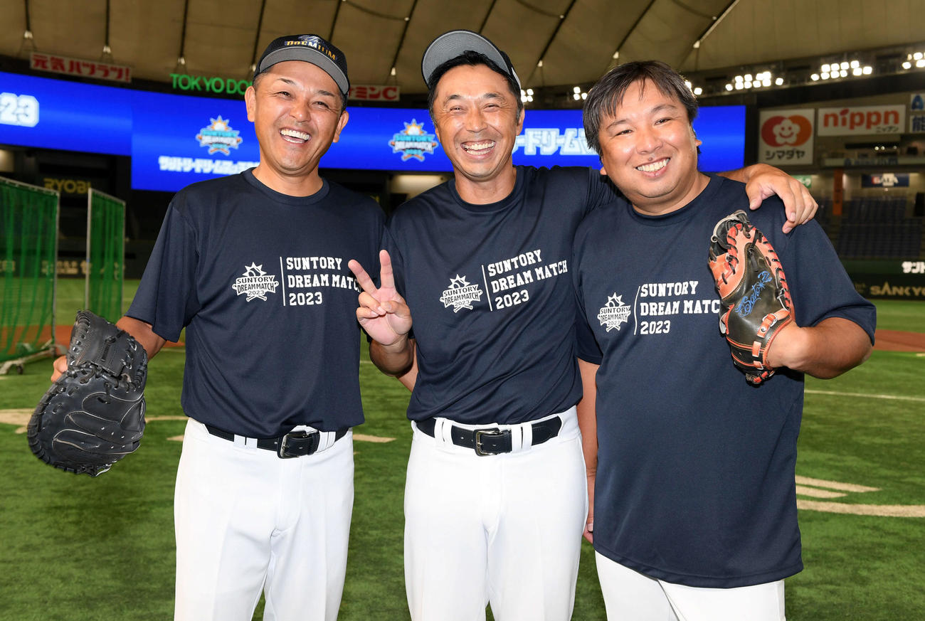 谷繁元信氏、サントリードリームマッチでのレジェンドたちとの交流を