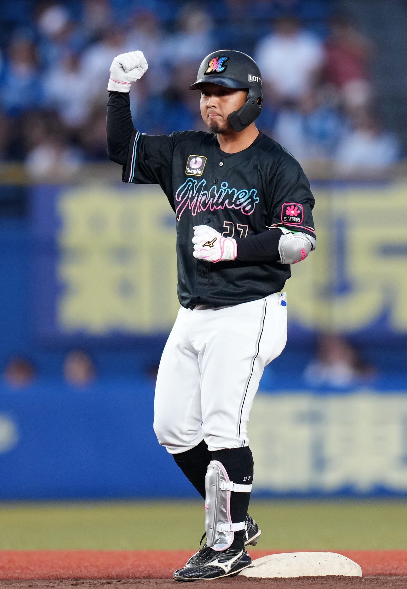 ロッテ田村龍弘（2023年8月撮影）