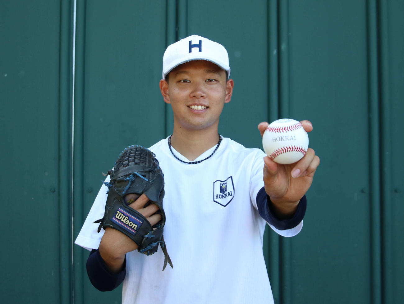 最後の秋季リーグ戦に挑む北海学園大・帯川（撮影・山崎純一）