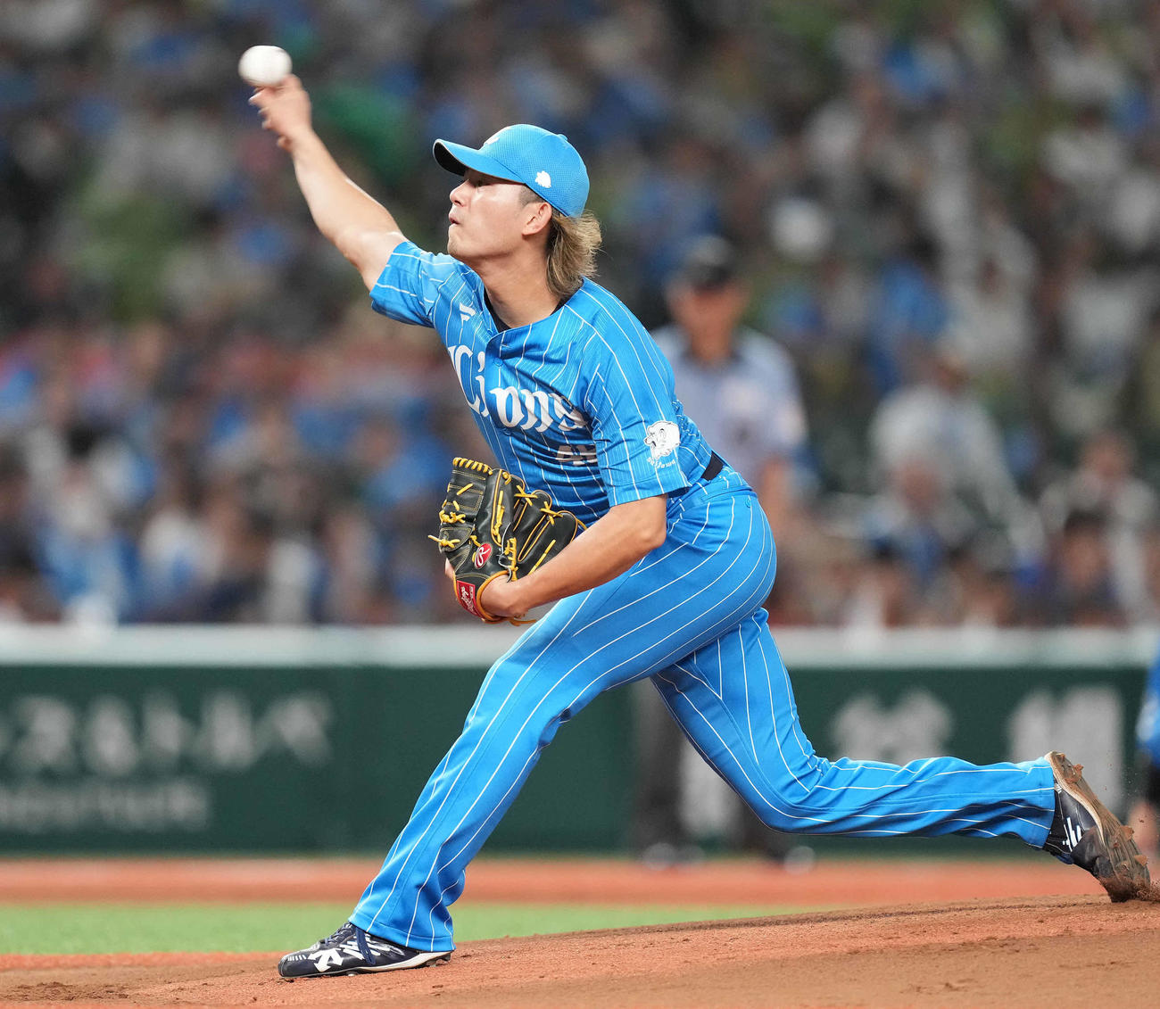 西武対オリックス　先発し力投する西武今井（撮影・鈴木みどり）
