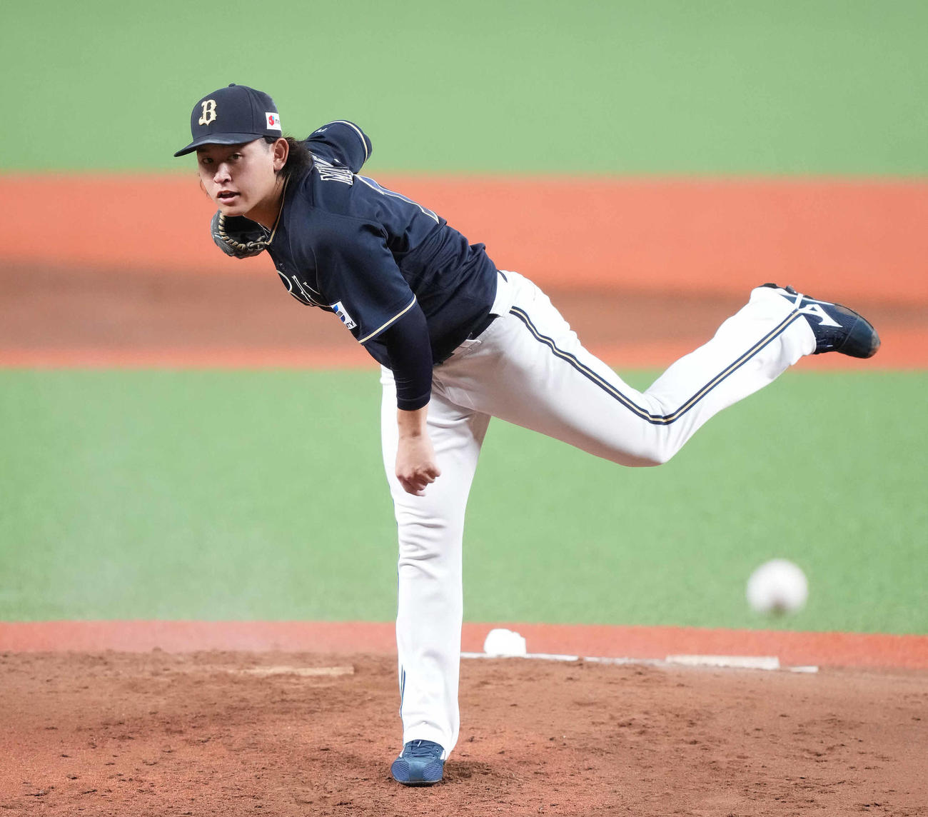 西武対オリックス　先発し力投するオリックス宮城（撮影・鈴木みどり）
