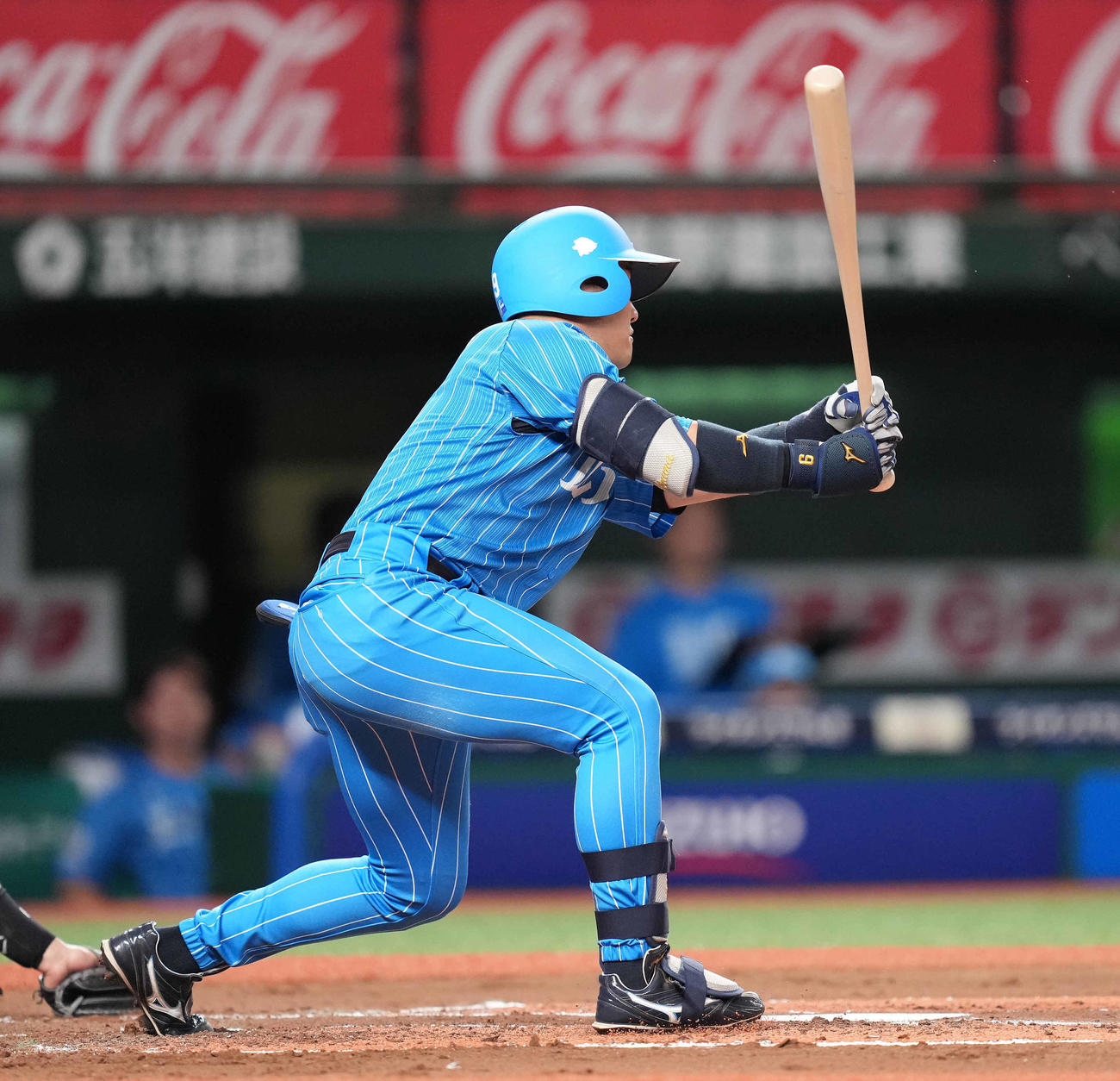 西武対オリックス　1回裏西武無死、空振り三振に倒れる蛭間（撮影・鈴木みどり）