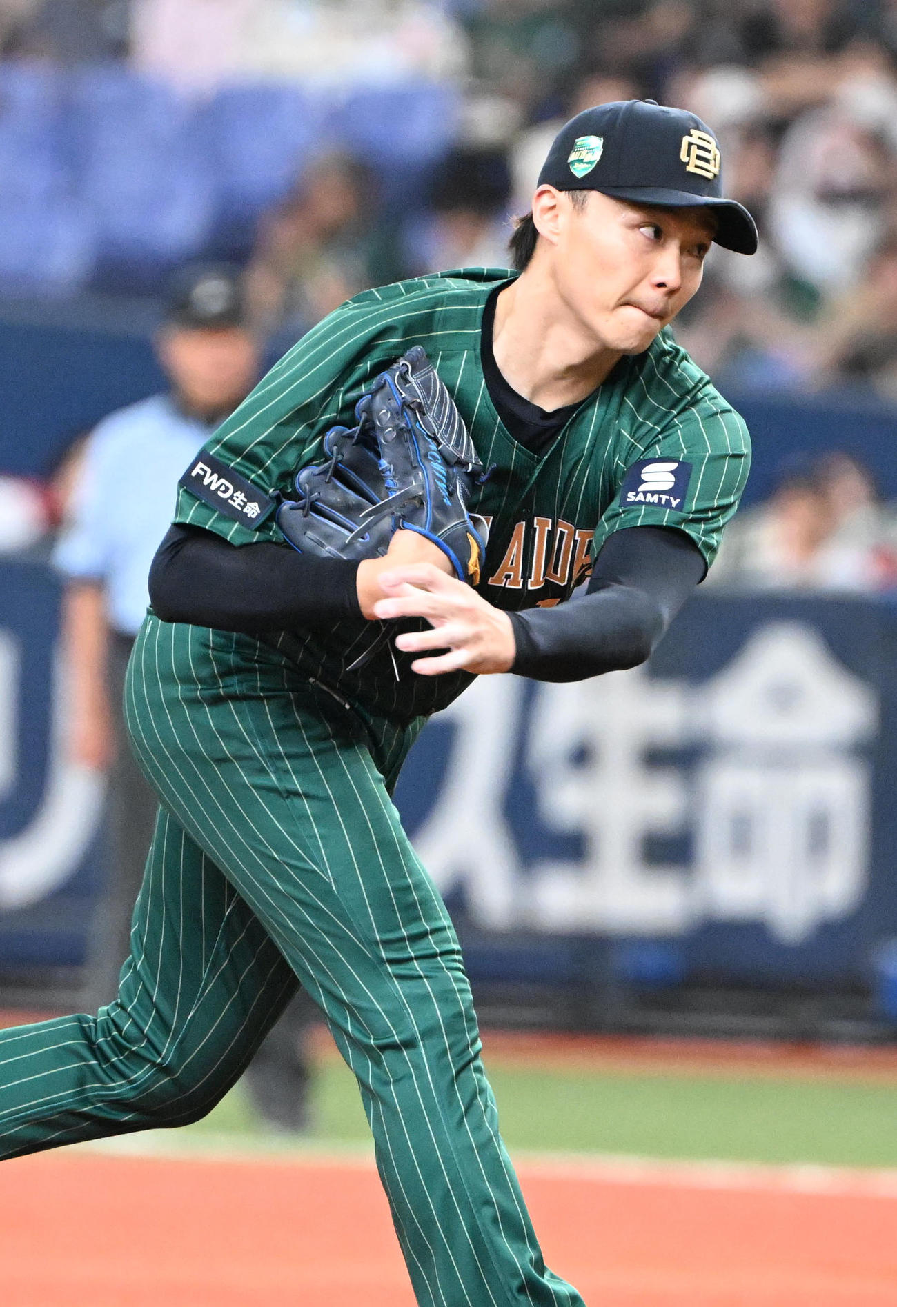 オリックス対ロッテ　先発するオリックス山崎福（撮影・和賀正仁）