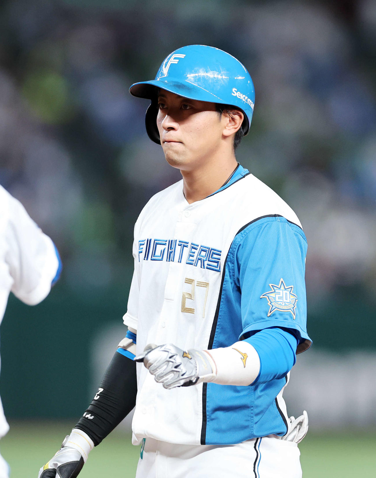 西武対日本ハム　2回表日本ハム2死一塁、古川は中前安打を放つ（撮影・鈴木正人）