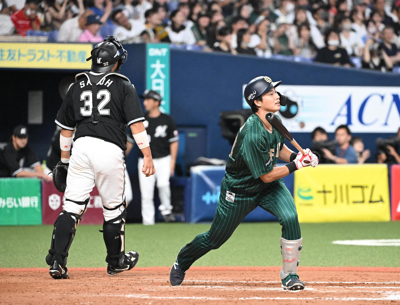 オリックス対ロッテ　12回裏オリックス2死、広岡が空振り三振に倒れ引き分けとなる（撮影・和賀正仁）