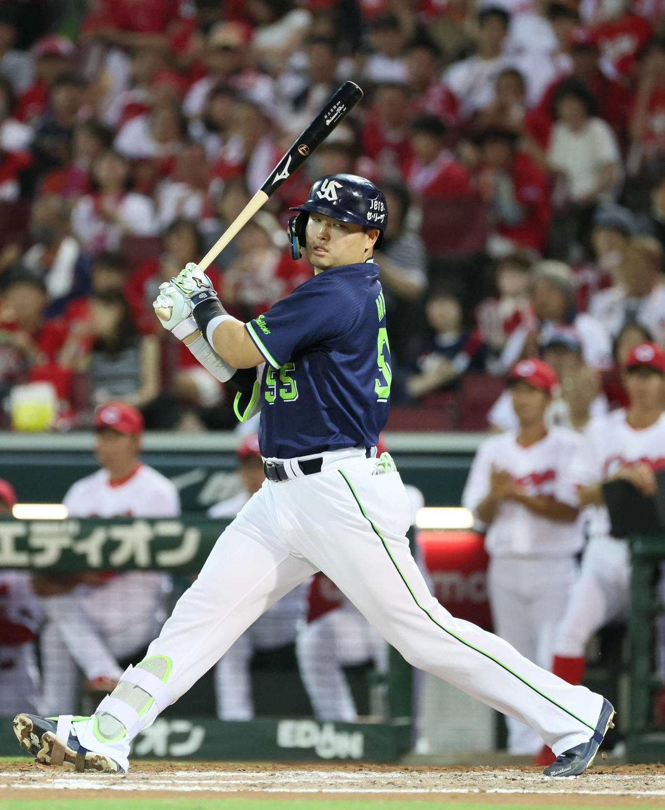 広島対ヤクルト　3回表ヤクルト無死満塁、村上は三振（撮影・加藤孝規）