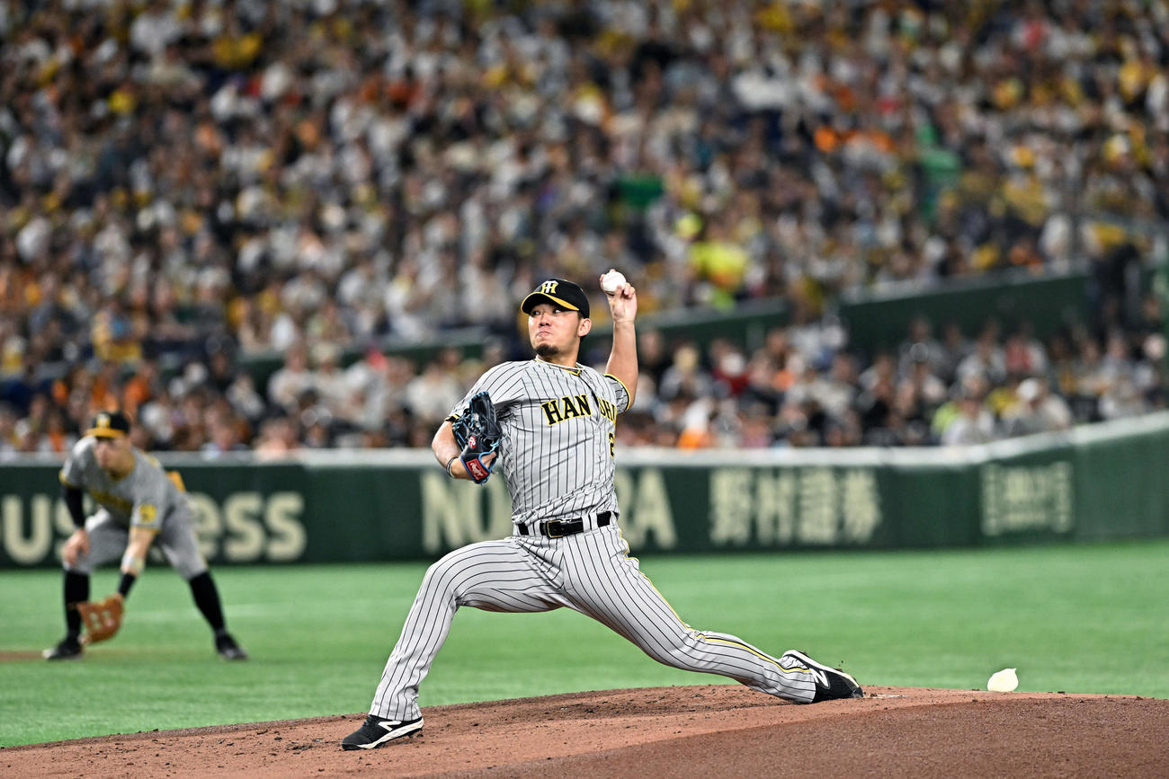 巨人対阪神　阪神先発の伊藤将（撮影・滝沢徹郎）