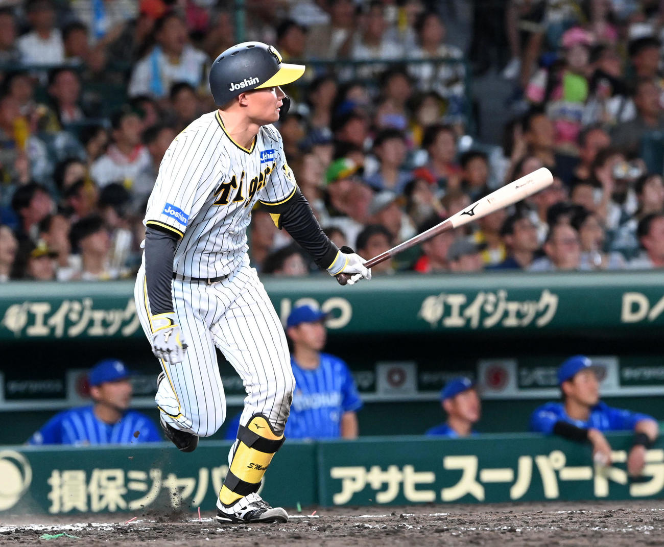 阪神対DeNA 7回裏阪神2死二塁、森下は左飛に倒れる（撮影・前岡正明）