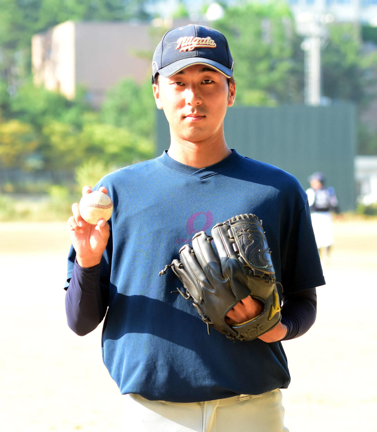 9月2日から開幕する秋季リーグ戦に挑む新潟大の阿部哲朗投手（3年）