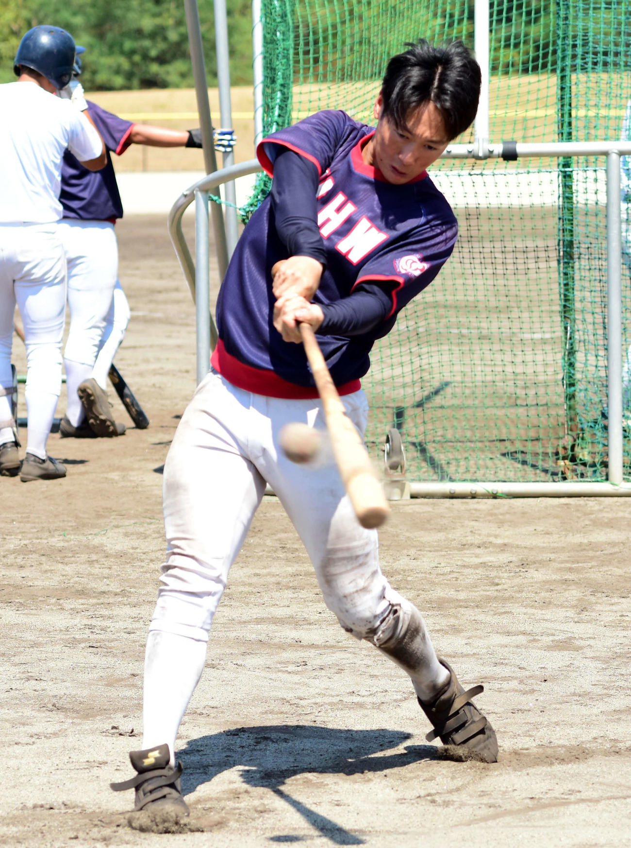 秋季リーグ戦に向けて調整を進める新潟医療福祉大・熊倉