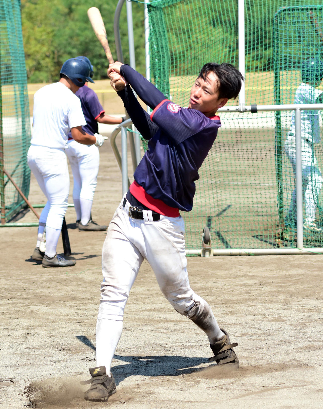 秋季リーグ戦に向けて調整を進める新潟医療福祉大・熊倉