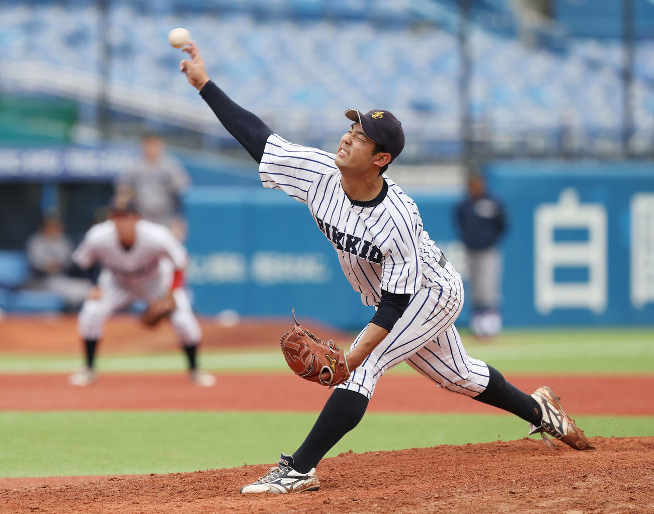 力投する立大先発の池田陽佑（2023年5月13日撮影）