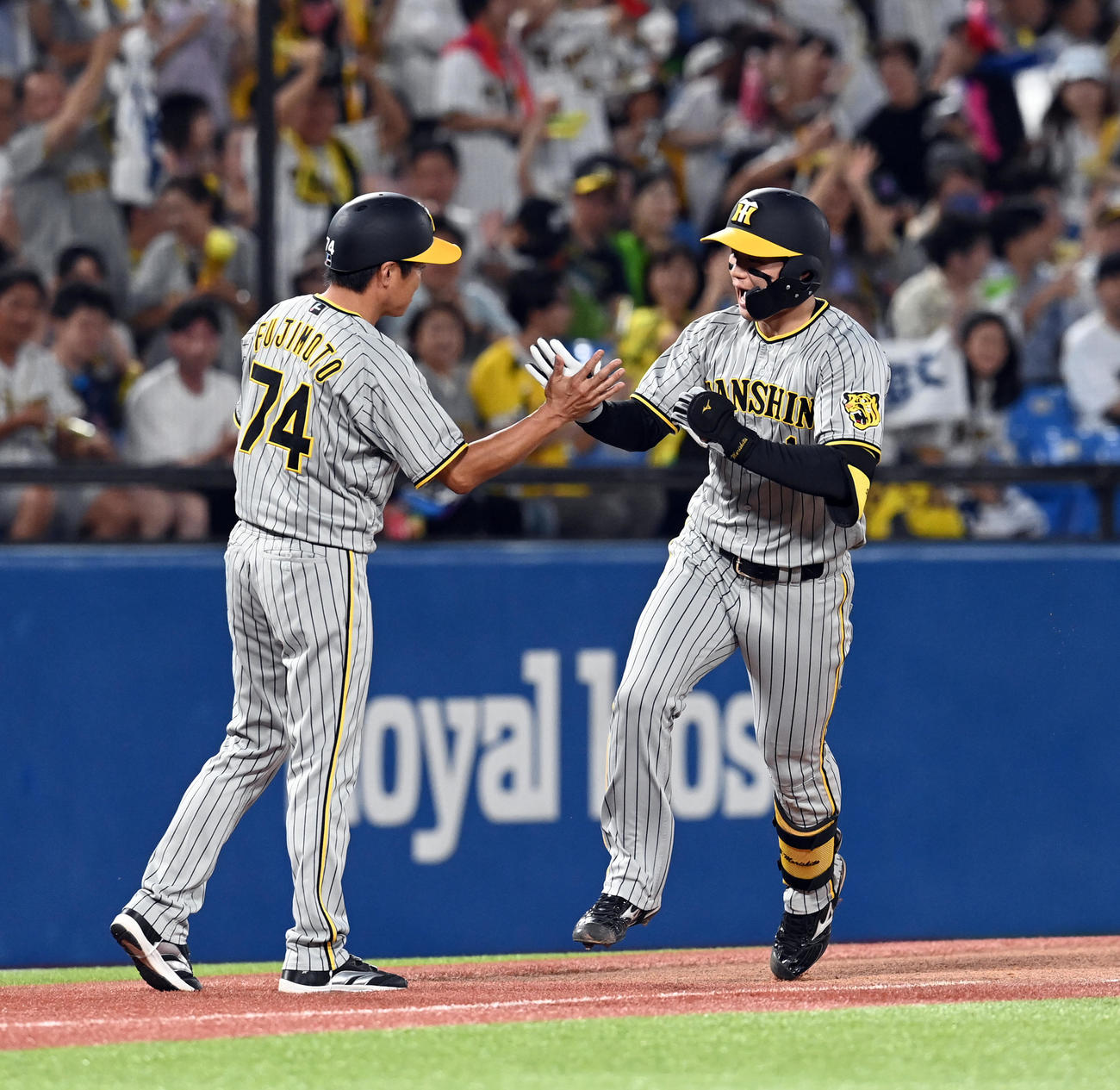 ヤクルト対阪神　2回表阪神無死、先制ソロ本塁打を放った森下（撮影・たえ見朱実）